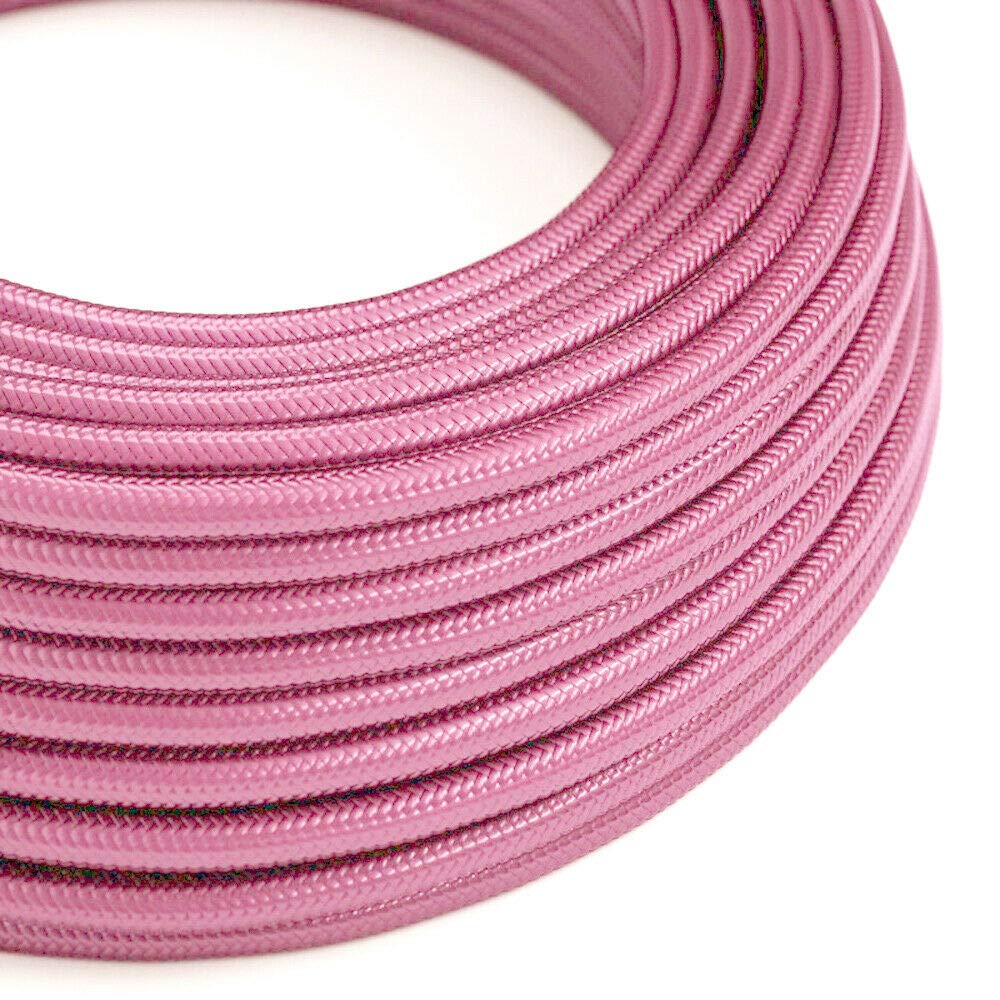 Italian Coloured 1 Meter Vintage 3 Core Round Electric Cable Fabric Covered Wire Italian Braided 0.75 mm Electrical Cable Flexible Wire for Lighting Other Appliances
