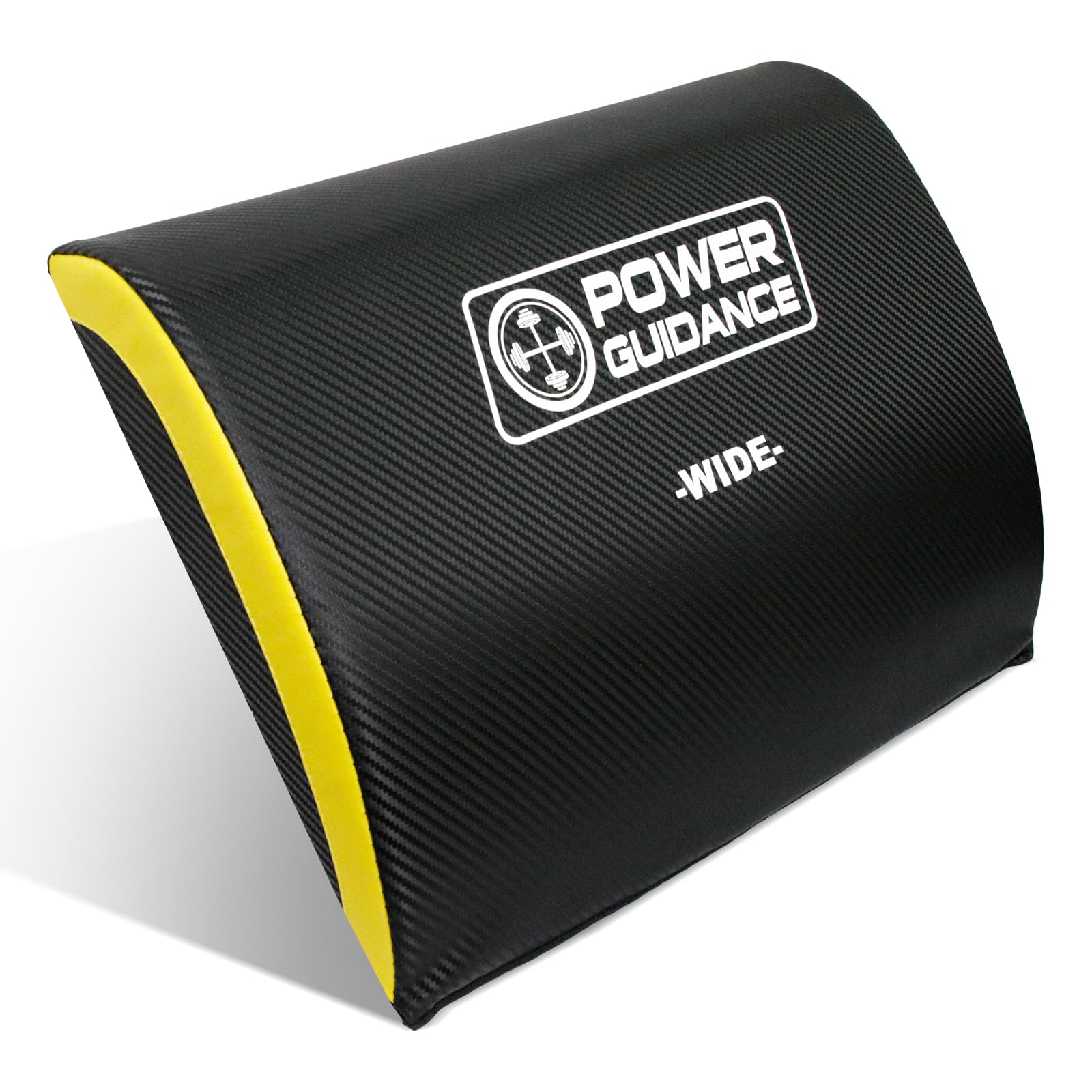 POWER GUIDANCE Ab Exercise Mat - Sit Up Pad - Abdominal & Core Trainer Mat for Full Range of Motion Ab Workouts (3#Black-Wide)