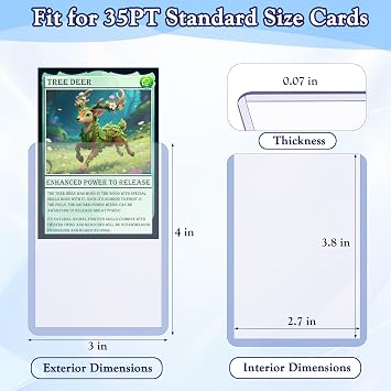 25 Pack Top Loaders Card Sleeves, Hard Plastic Sleeves Clear Card Protectors, Trading Cards Sleeves for Baseball, Sports, MTG, TCG & Standard Game Cards
