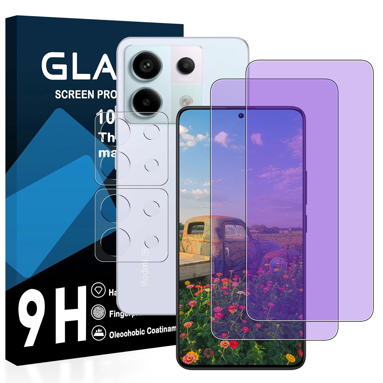 Amazon.co.jp: 【2枚ブルーライトカット+2枚レンズフィルム