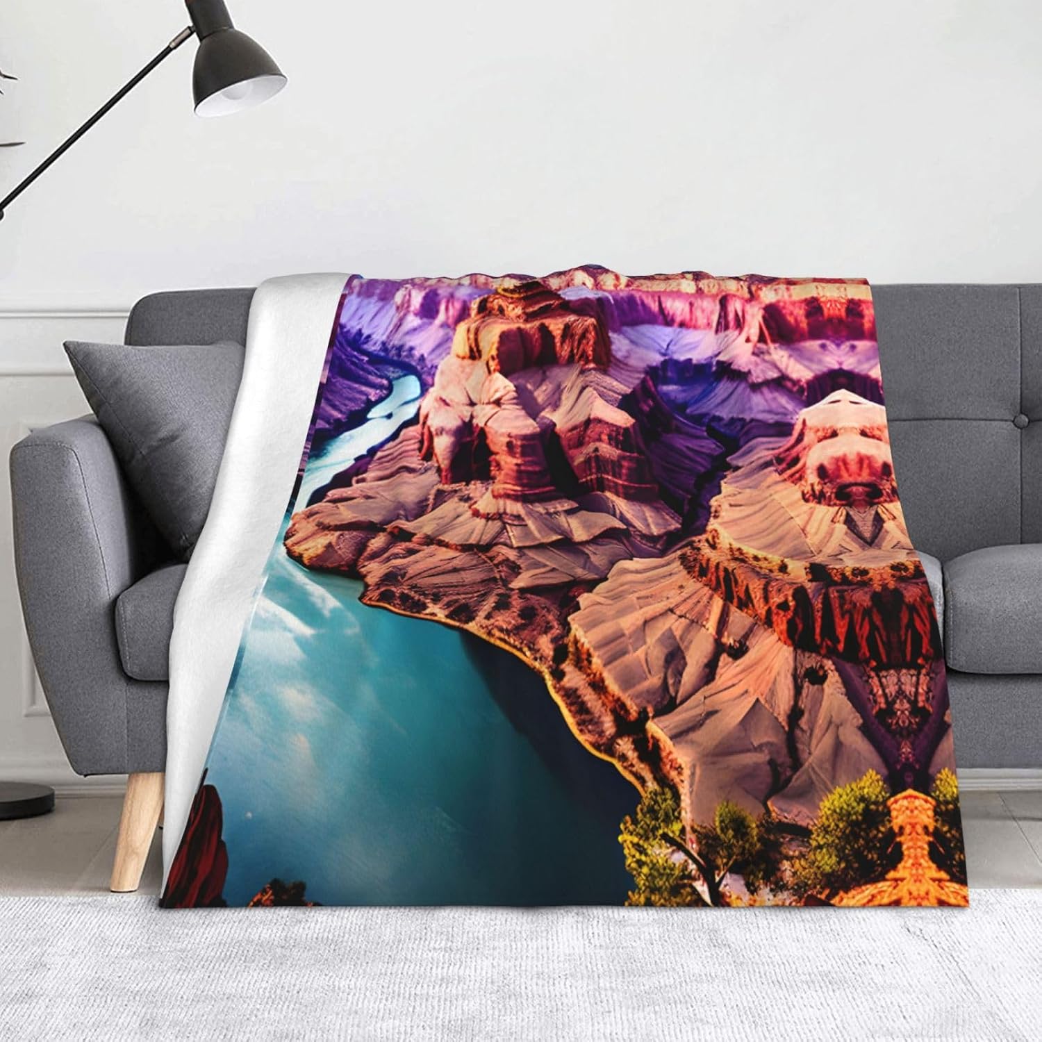 Beauty Grand Canyon Print Cozy Soft Blankets Warm 50x60 in Lightweight Blanket for Camping Travel