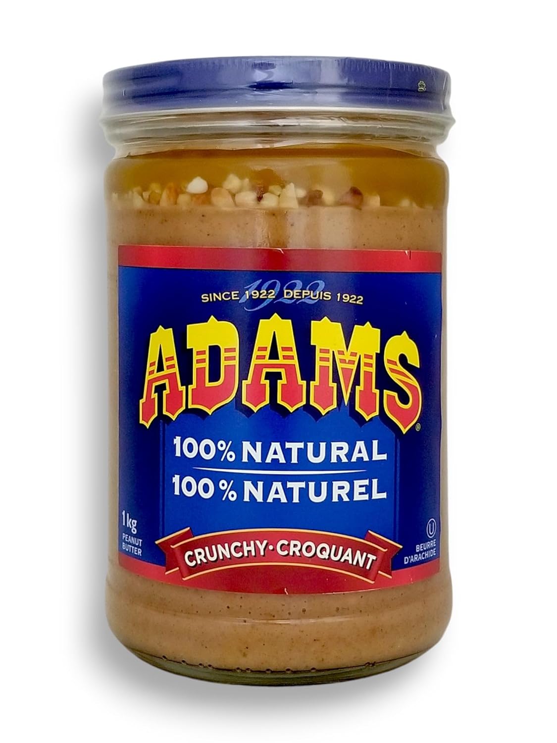 ADAMS Mantequilla de Maní Crujiente, 1 KG