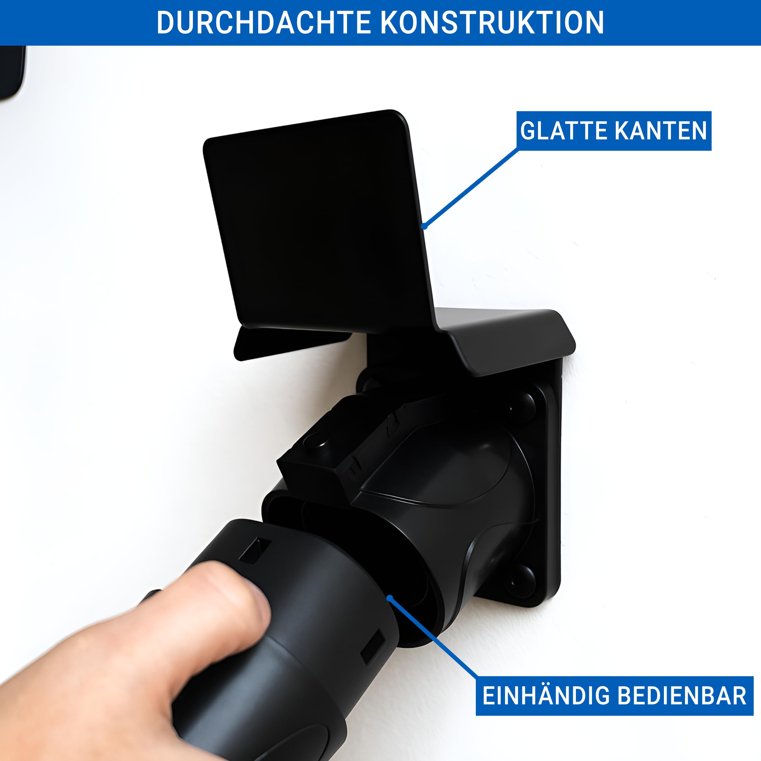 Typ 2 Wandhalterung, Halterung für Ladekabel – Widerstandfähige Kabelhalterung aus rostfreiem Stahl für Wallbox & Elektroauto