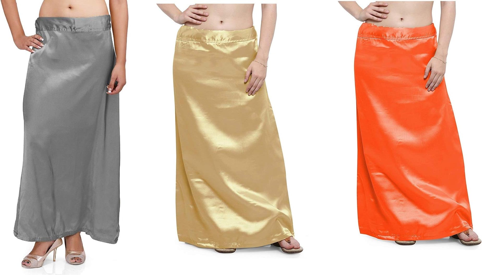 Guddan Multicolor Satin Petticoat (Free Size)
