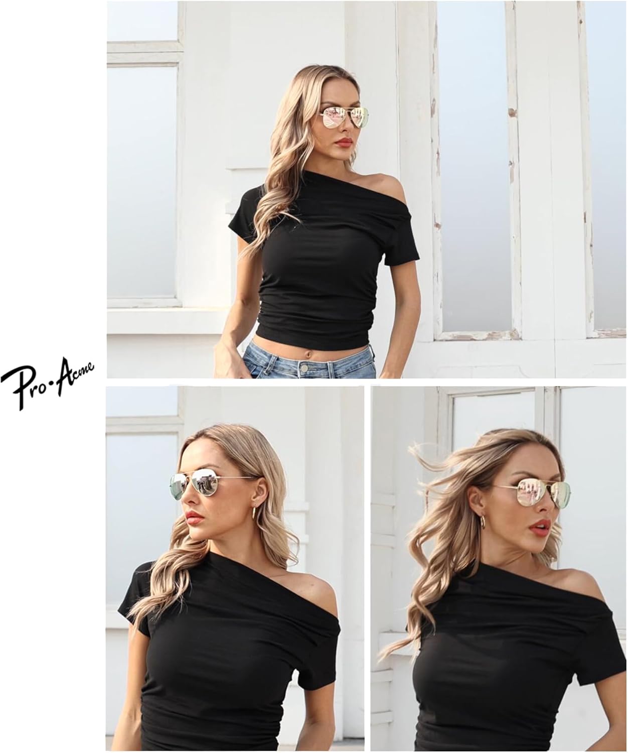 Pro Acme Classic Aviator Sunglasses for Women & Men Glass Lens Metal Frame UV400 Driver Sunglasses - Image 2