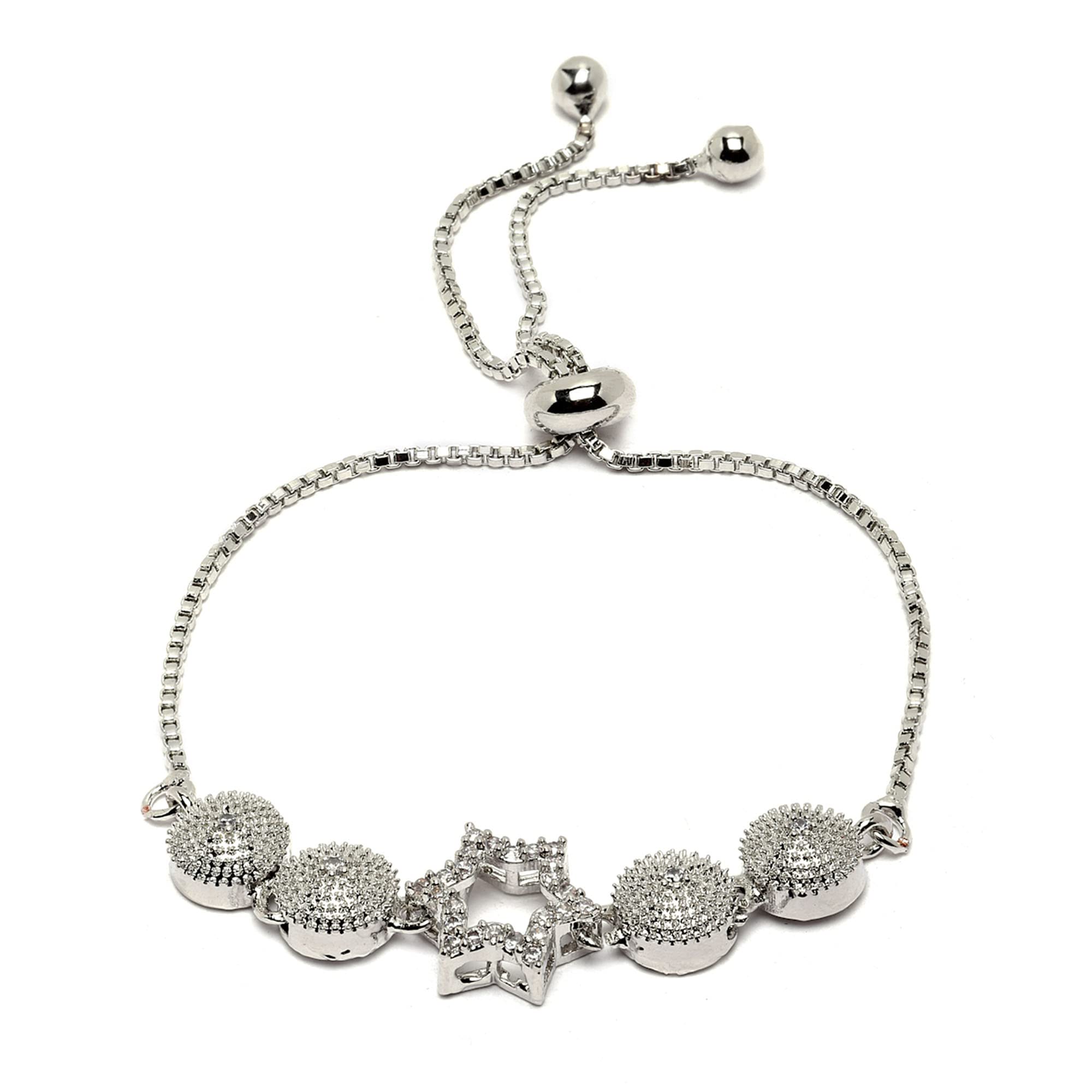 See full amazon price history chart for KENNICE Rhodium-Plated Silver Toned White American Diamond studded Link Bracelet Jewellery for Girls and Women KENNICE Rhodium-Plated Silver Toned White American Diamond studded Link Bracelet Jewellery for Girls and Women (B0C4Z7F7GS) Amazon Price History, Amazon Price Tracker