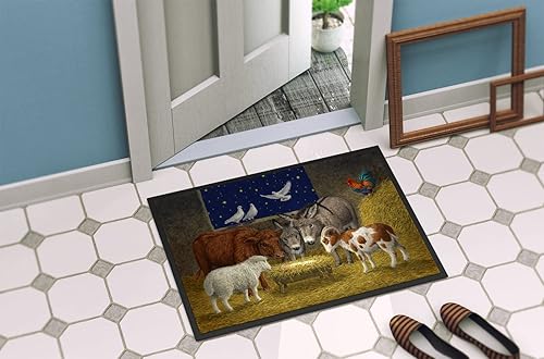 Miniatura 4 de Caroline's Treasures ASA2205JMAT - Felpudo de 24 x 36 pulgadas, tapete para puerta delantera, interior y exterior, antideslizante, lavable, pelo