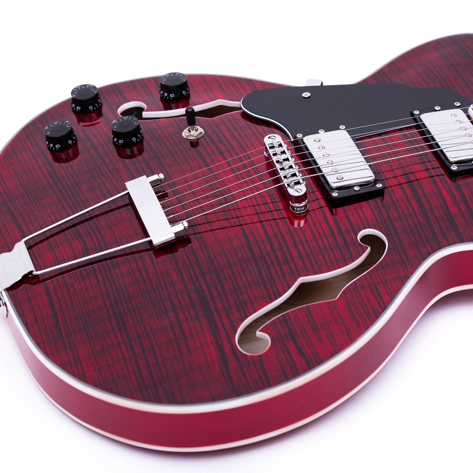 Standard Gitara Elektryczna 6 Strunowa Gitara Elektryczna Jazzowa Dla Leworęcznych Mostek Z Końcówką Typu Semi Hollow Body(Type 4)