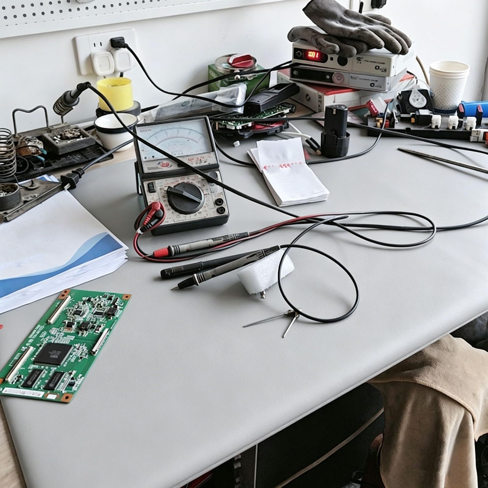 esd tischmatte 0,2 0,6 1 2 2,5 5 M Länge, Antistatische Matte Für Elektronik, Lötmatte Zur Statischen Entladung, ESD-ableitende Bodenpolsterrolle(T 3.0 mm,W L 0.5m x 0.6m)