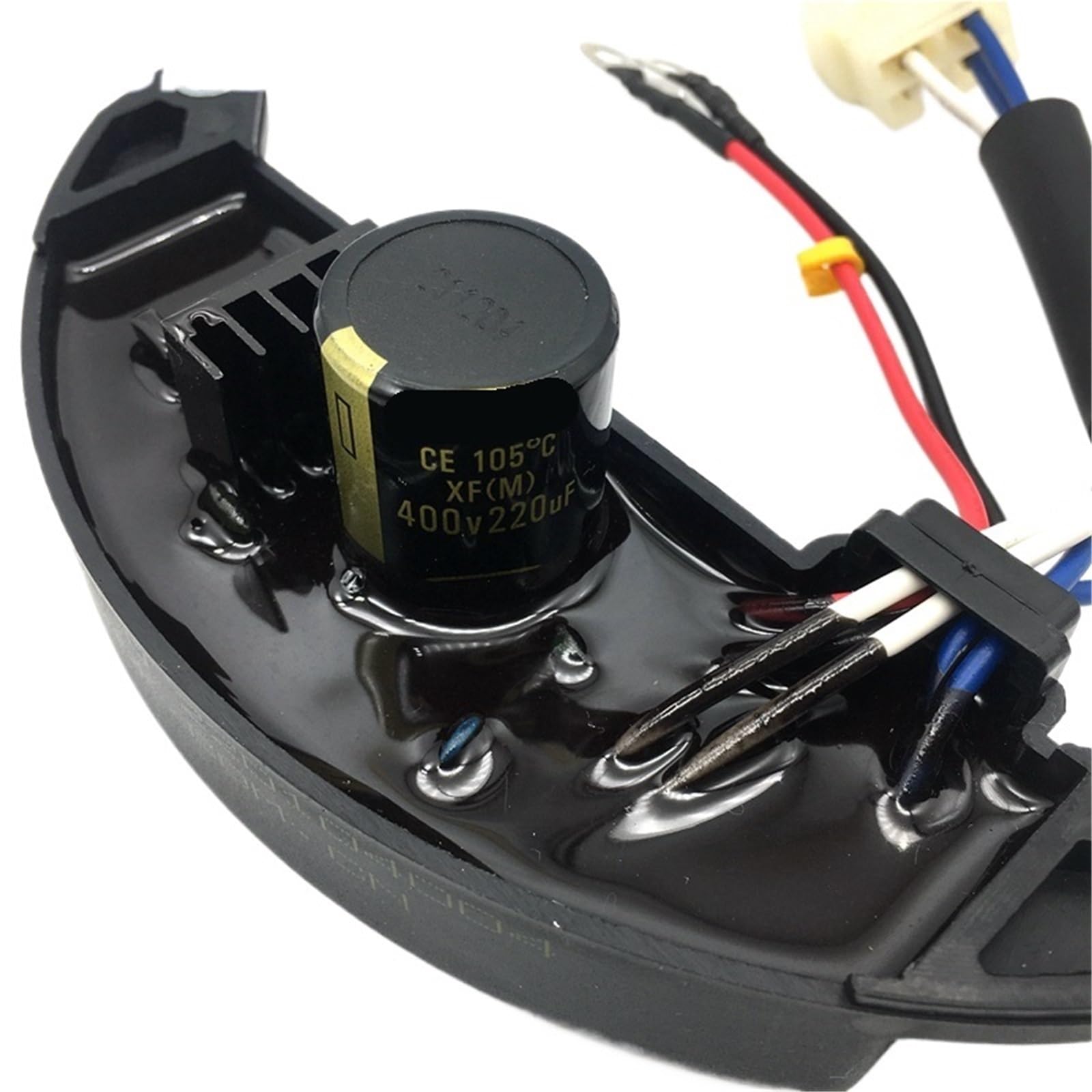 Generador de gasolina de 7 kW con regulador de voltaje automático, monofásico, 6 cables, 400 V/220 UF, AVR7-1G