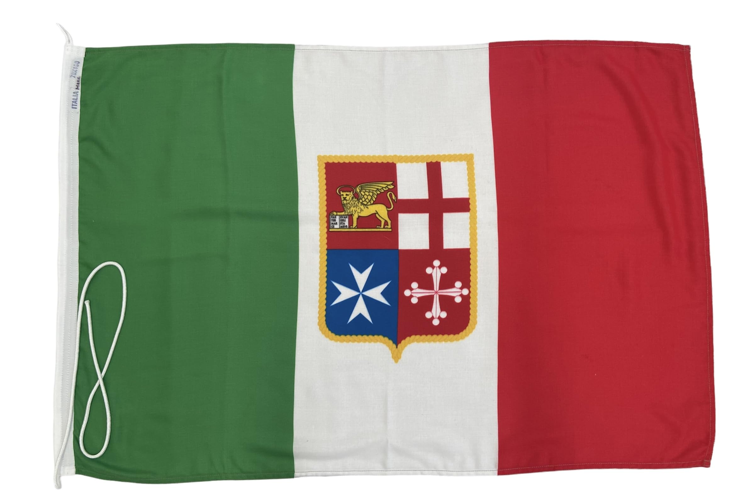 NS BANDIERE Bandiera Marina Mercantile Italiana da Barca cm70x100 in Tessuto Stamina di 220gr. m²