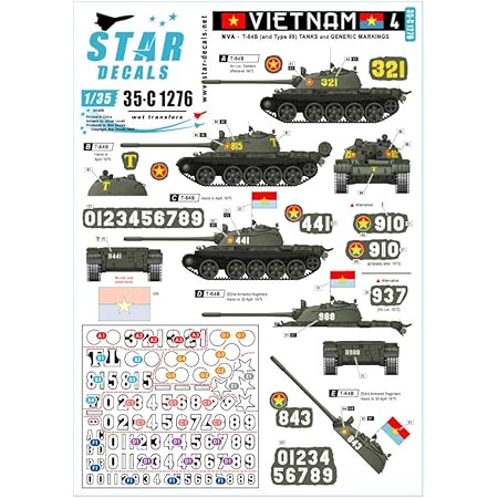 Amazon スターデカール 1 35 現用 ベトナム戦争 ベトナム4 Nva 北ベトナム正規軍 所属のt 54戦車のマーキング集 プラモデル用デカール Sd35 C1276 プラモデル 通販