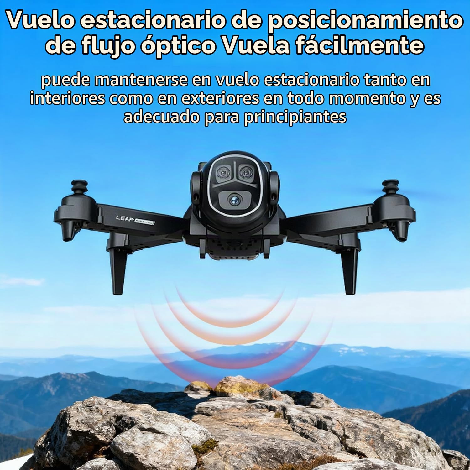OBEST Drone con Cámara y Gafas VR, Mini Dron FPV Plegable | Doble Camara 2 Baterías, Giro 360 Modo Sin Cabeza, Gesto Foto/Vídeo, Aterrizaje con un solo clic, RC Helicóptero para Adulto
