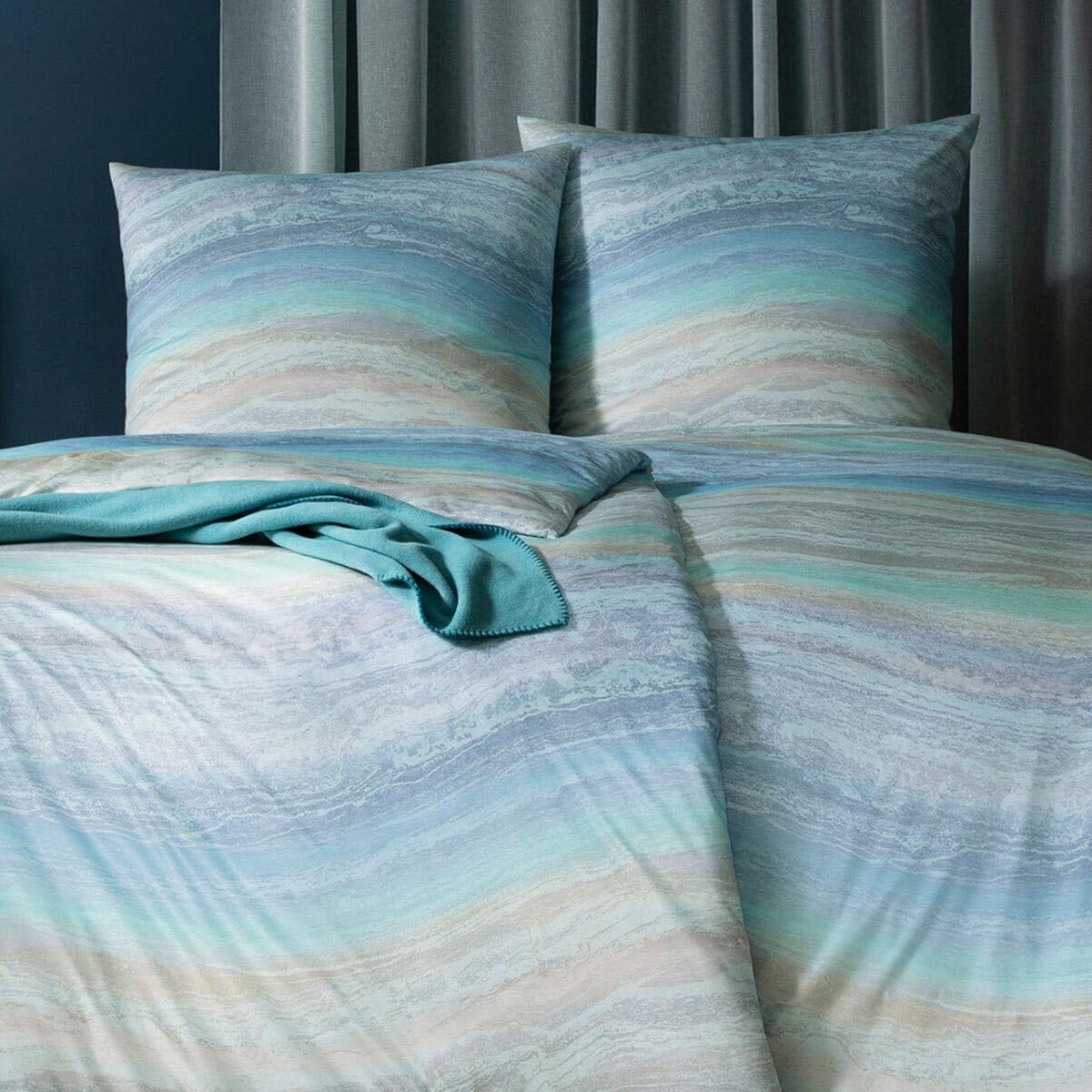 ESTELLA Mako Interlock Jersey Bettwäsche Maike Azur