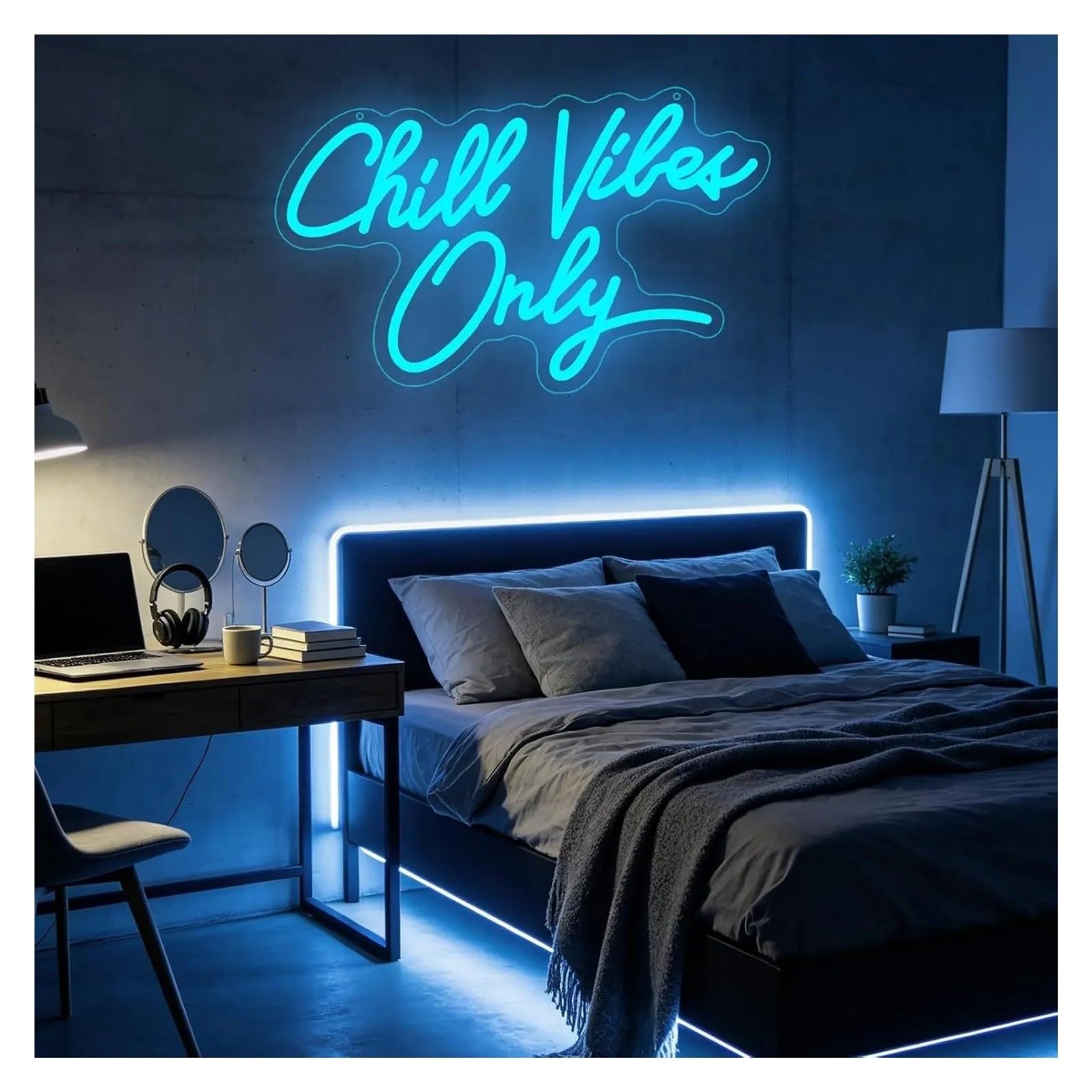 Decoración Lámparas Letrero De Neón LED Solo Chill Vibes