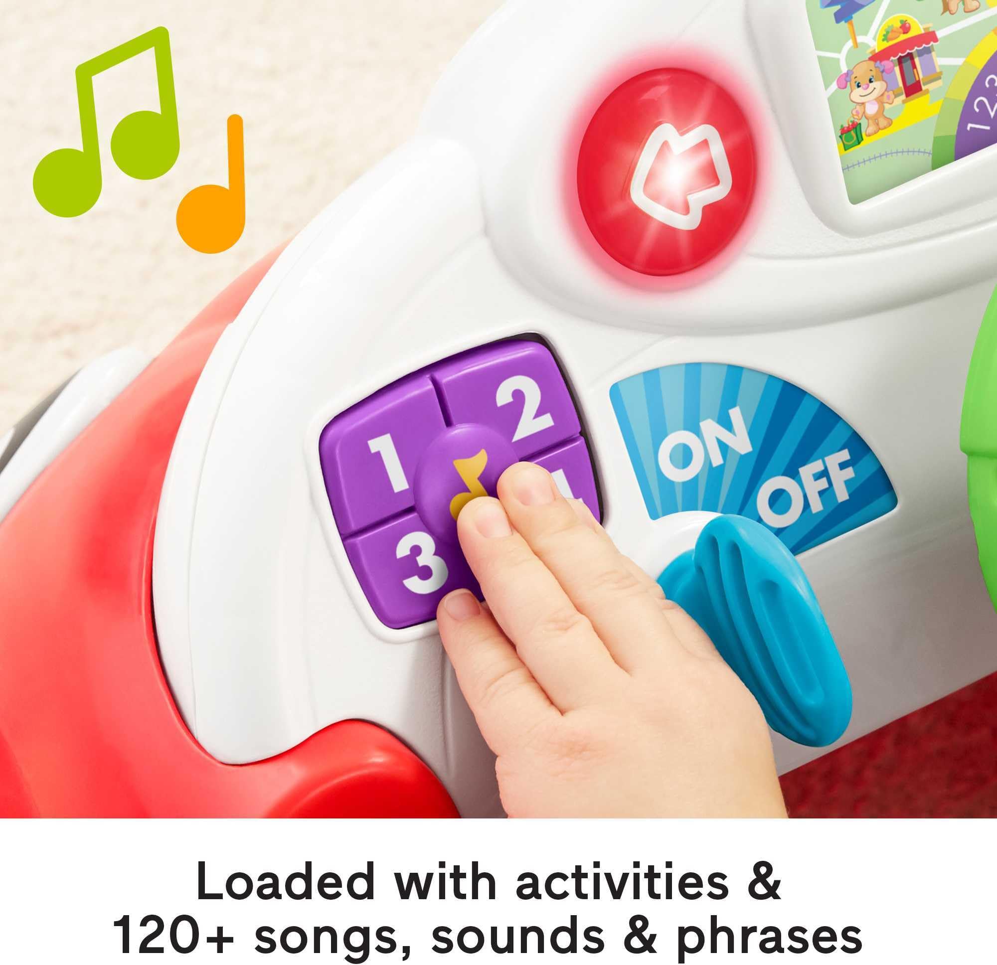 Fisher-Price Laugh & Learn Crawl Around Car, red Interactive Play Center with Smart Stages Learning Content for Babies and Toddlers Ages 6 Months and up (Amazon Exclusive)