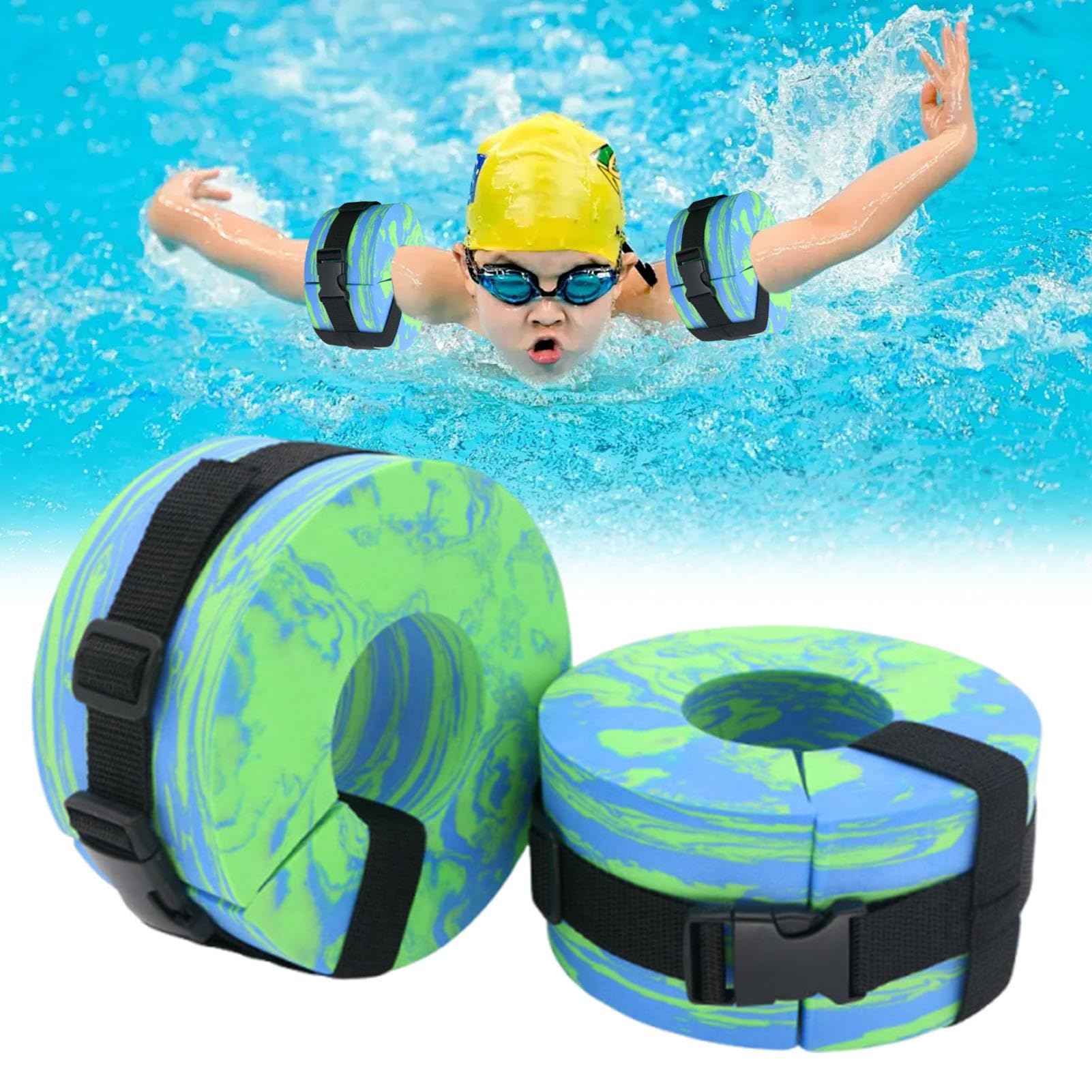Cavigliera Peso Deau | Bracciali Acquatici in Schiuma EVA | Peso Piscina Regolabili per Caviglie e Braccio – Ideale per Nuoto, Atleti, Principianti E Amanti Di Fit