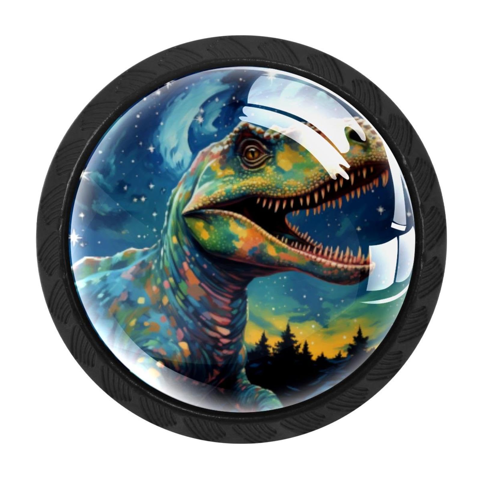 Chenzzzz Multicolored 11 4 Pack Starry Dinosaur Kitchen Cabinet Knobs Drawer Knobs Door Dresser Handles For Personalized Gifts Great For Any Occasion