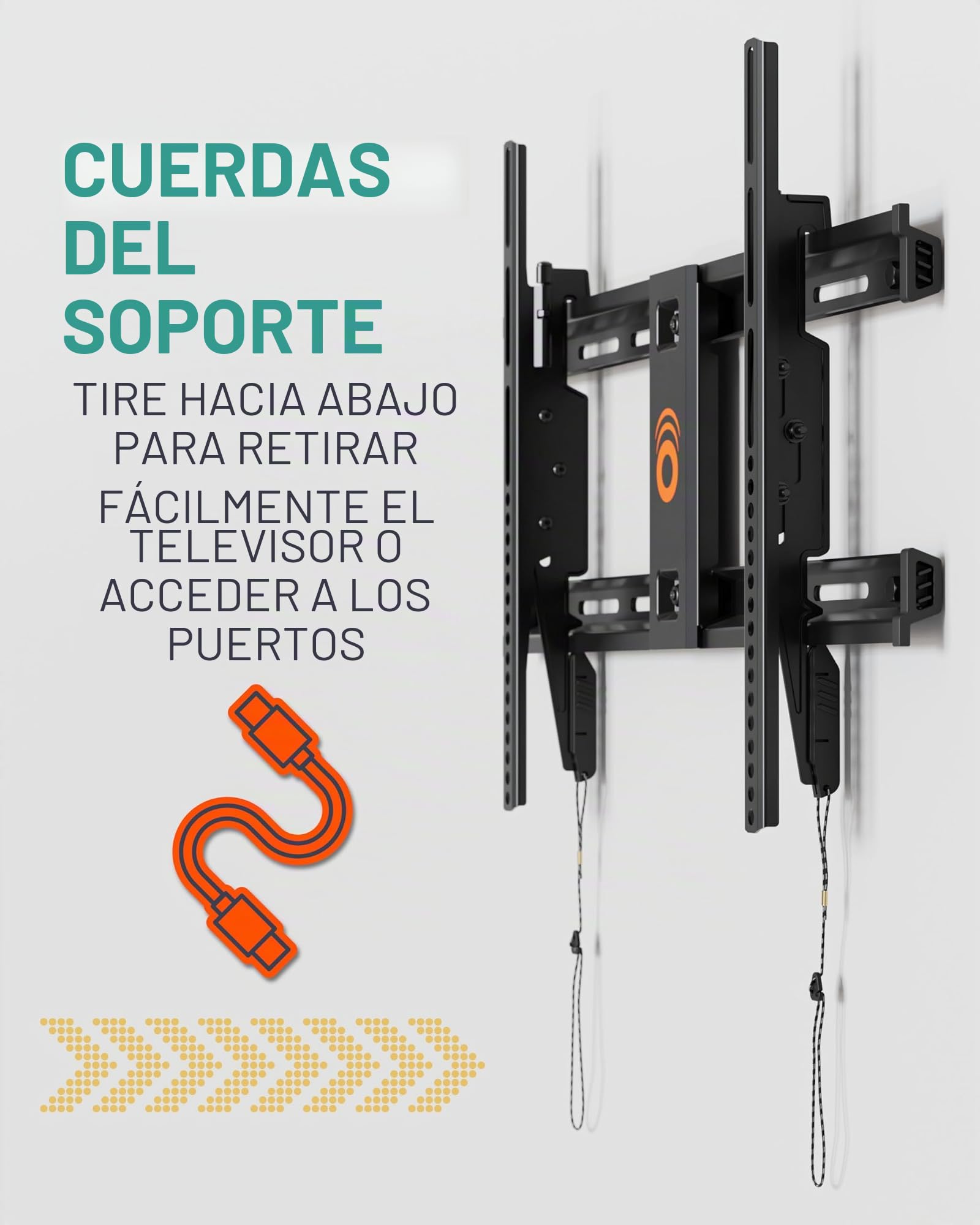 ECHOGEAR Soporte de pared de TV fijo de bajo perfil para televisores de hasta 85"- Sostiene su televisor a solo 2.25" de la pared - Instalación rápida con plantilla y puede nivelar después del montaje