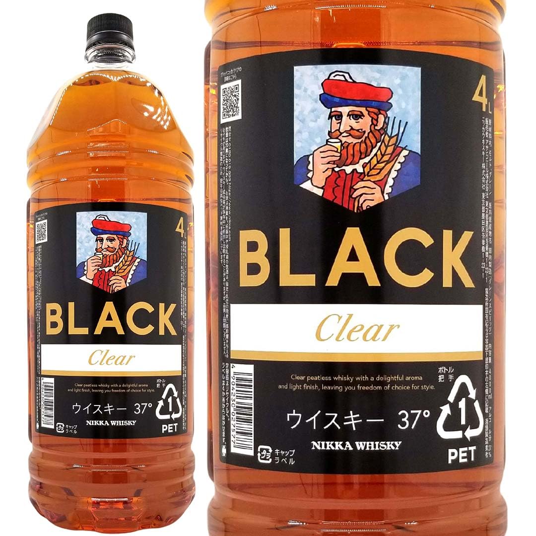 Amazon.co.jp: ニッカ ブラック ニッカ クリア 37度 4000ml 4L ニッカ