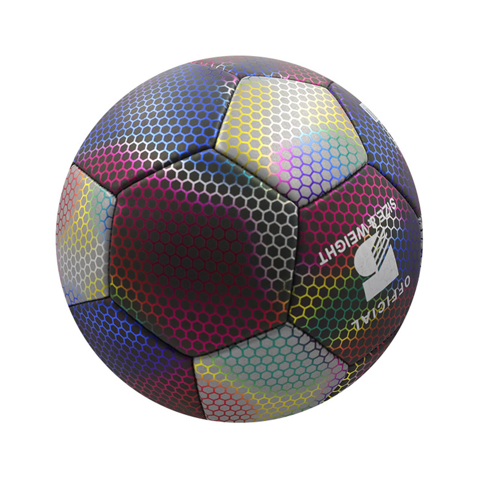 Balones de fútbol reflexivo de brillo nocturno para interior y exterior para el tren de equipo al aire libre