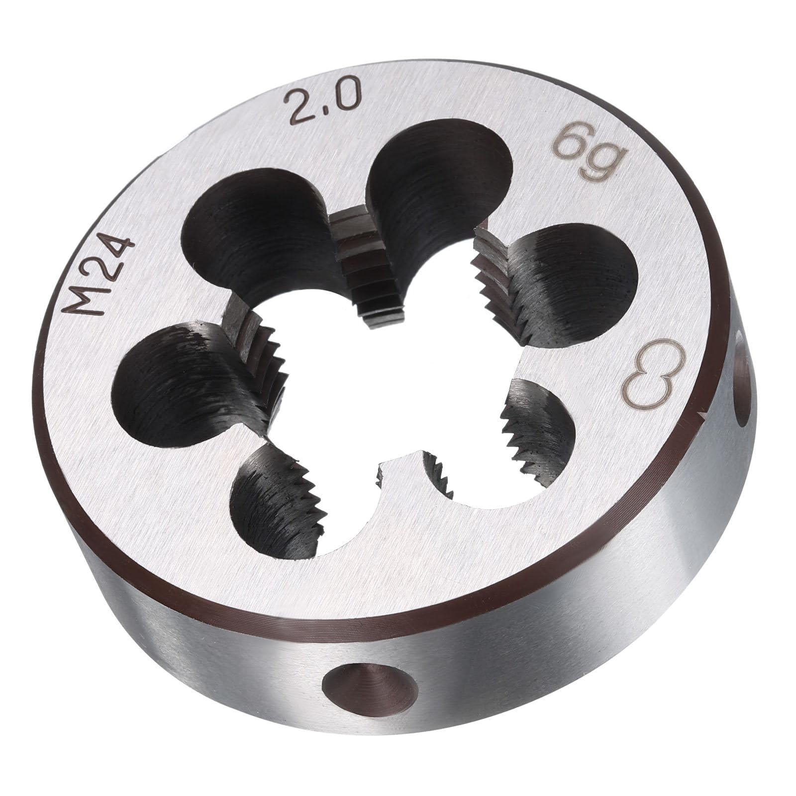 TA-VIGOR 1pc M24 x 2 Metric Adjustable Threading Die, Alloy Tool Steel Right Hand Round Die for Processing, Correcting or Cleaning External Threads (Metal, Plastic)