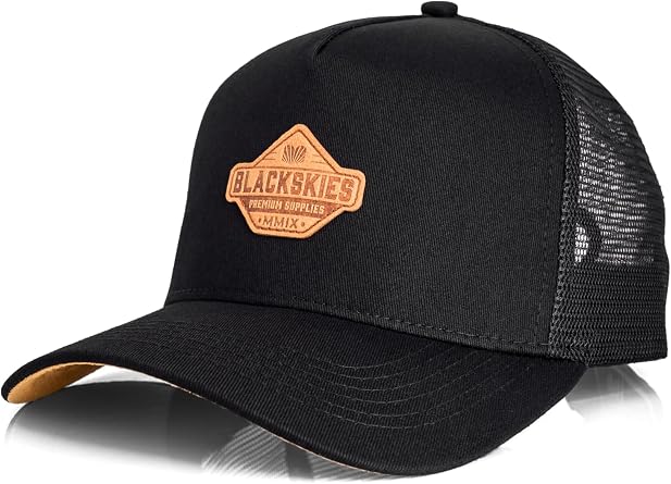 Blackskies Essentials Trucker Cap Unisex Baseball Cap with Mesh for Men & Women, Skater Streetwear for Outdoor & Summer
