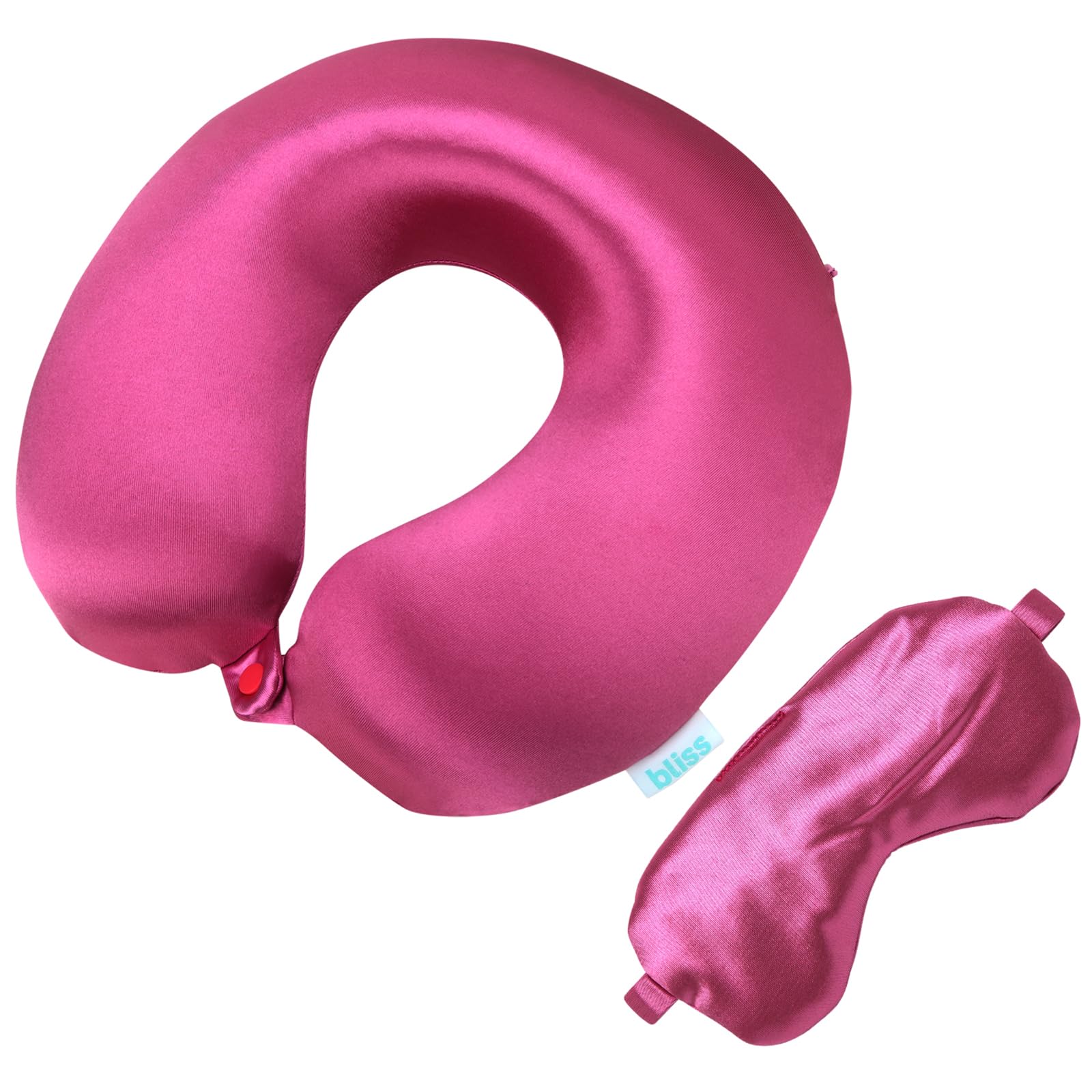Amazon.com: Bliss Neck Pillow Set U-Shaped Satin Travel Pillow