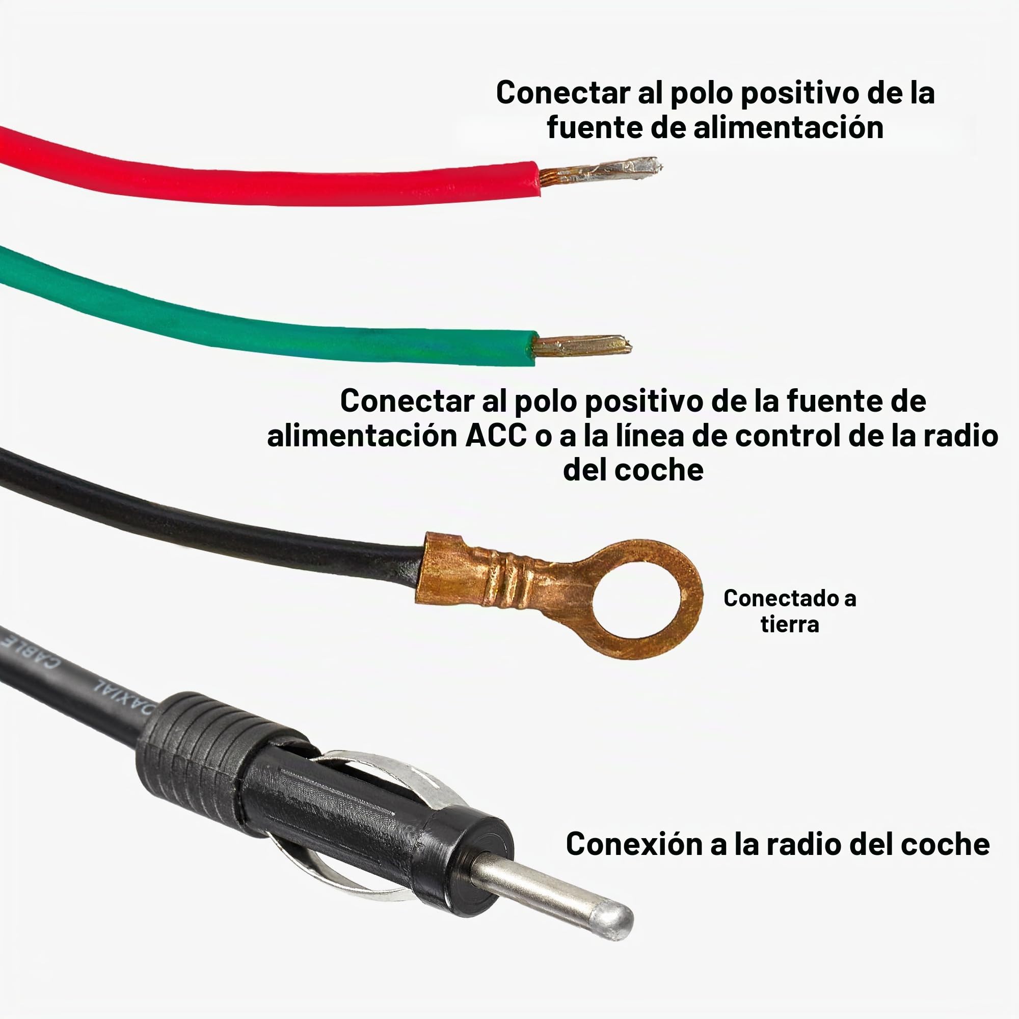 RED WOLF Antena eléctrica para coche, FM/AM, kit de antena de alimentación automática para Honda, Ford, Toyota, Opel, Peugeot, Jeep, Jaguar, Mercedes, Vauxhall, Nissan, 12 V