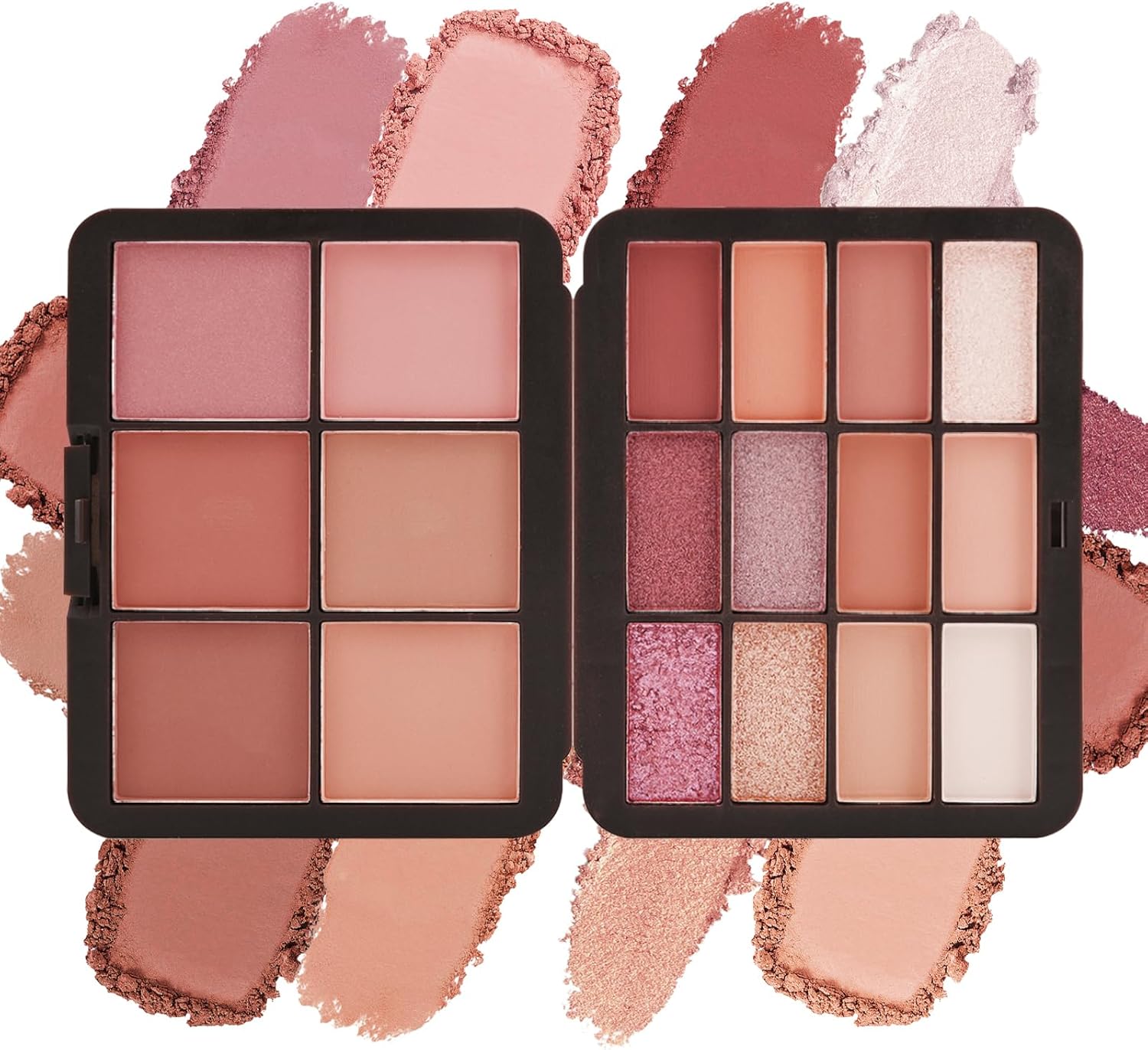 18 Colors Eyeshadow Blush Palette,Eye Shadow Blusher Highlighter Palette for Cheek Eye,Long-lasting Waterproof Matte Shimmer Colored Portable Makeup,Mother’s Day Makeup Gift for Women Girl-02