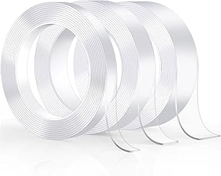 9M Double Sided Tape Heavy Duty, Strong Double Sided Sticky Tape, Self Adhesive Tape, Removable Traceless Clear Nano Tape for Kitchen, Party, Photos, Posters, Carpet, etc(3 Rolls, Total 30FT)