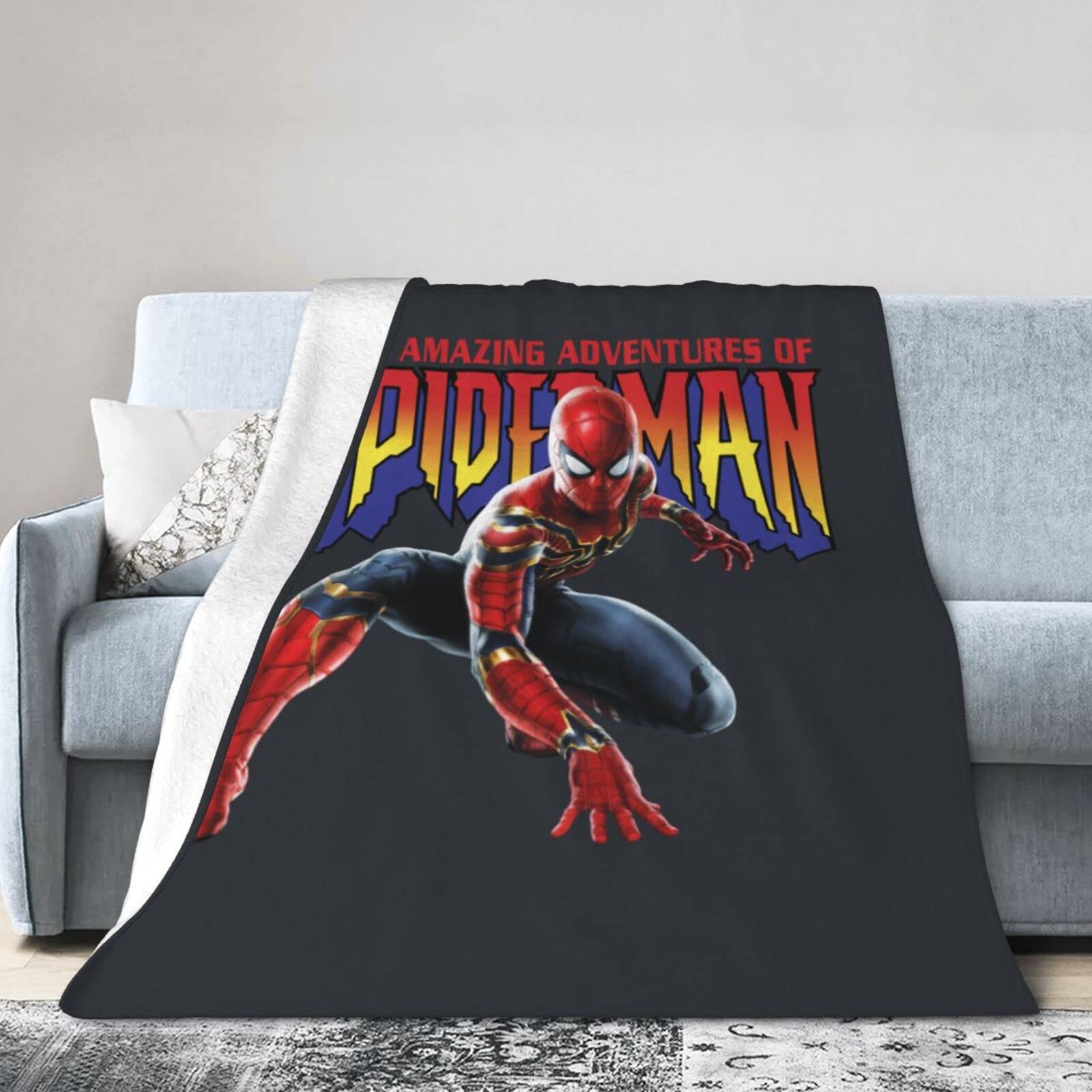 Amazon｜毛布 ブランケット スパイダーマン ひざ掛け フランネル