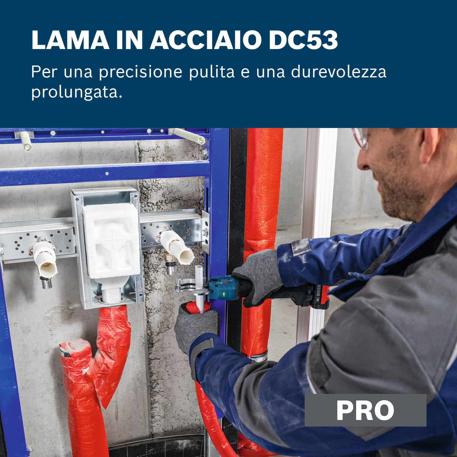 Bosch PRO 18V System Tagliatubi a batteria GPC18V-32P (incl. clip per cintura)