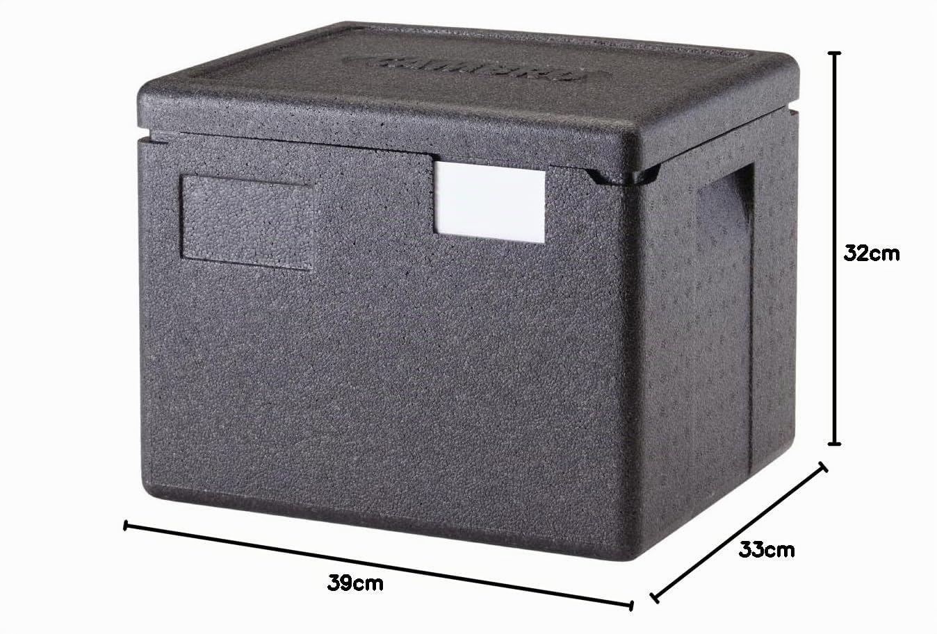 Cambro - Contenedor isotérmico con carga superior Cam Gobox GN 1/1 22,3 L - 39 x 33 x 31,6 cm (M.Ext) - 33 x 27 x 25,3 cm (M.Int) - Negro