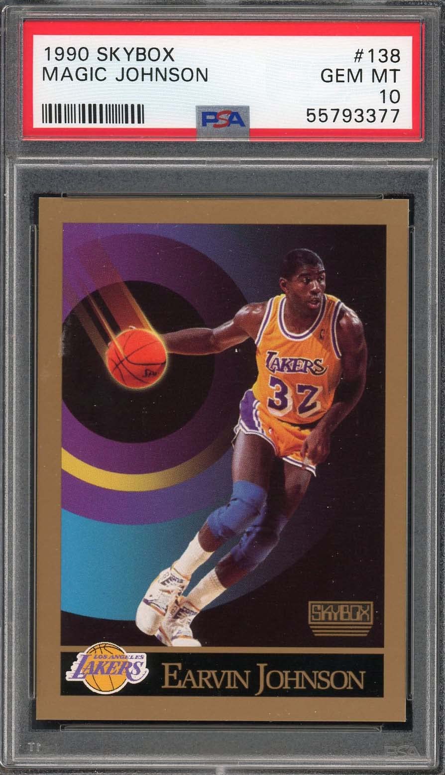 Amazon.com: Magic Johnson 1990 Skybox Basketball Card #138 Graded