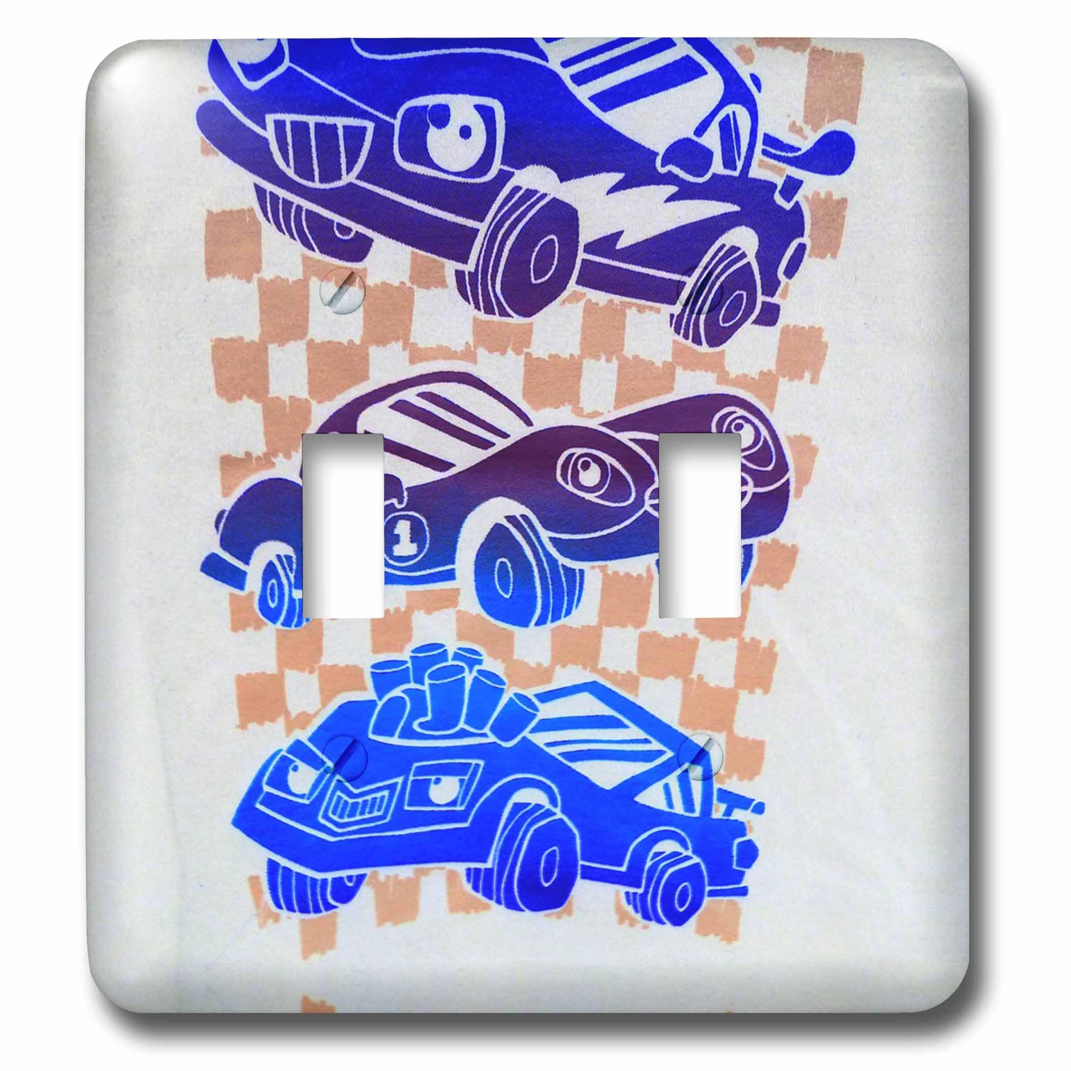 Interrupteur à baïonnette décoratif Fast Cars multicolore 3dRose