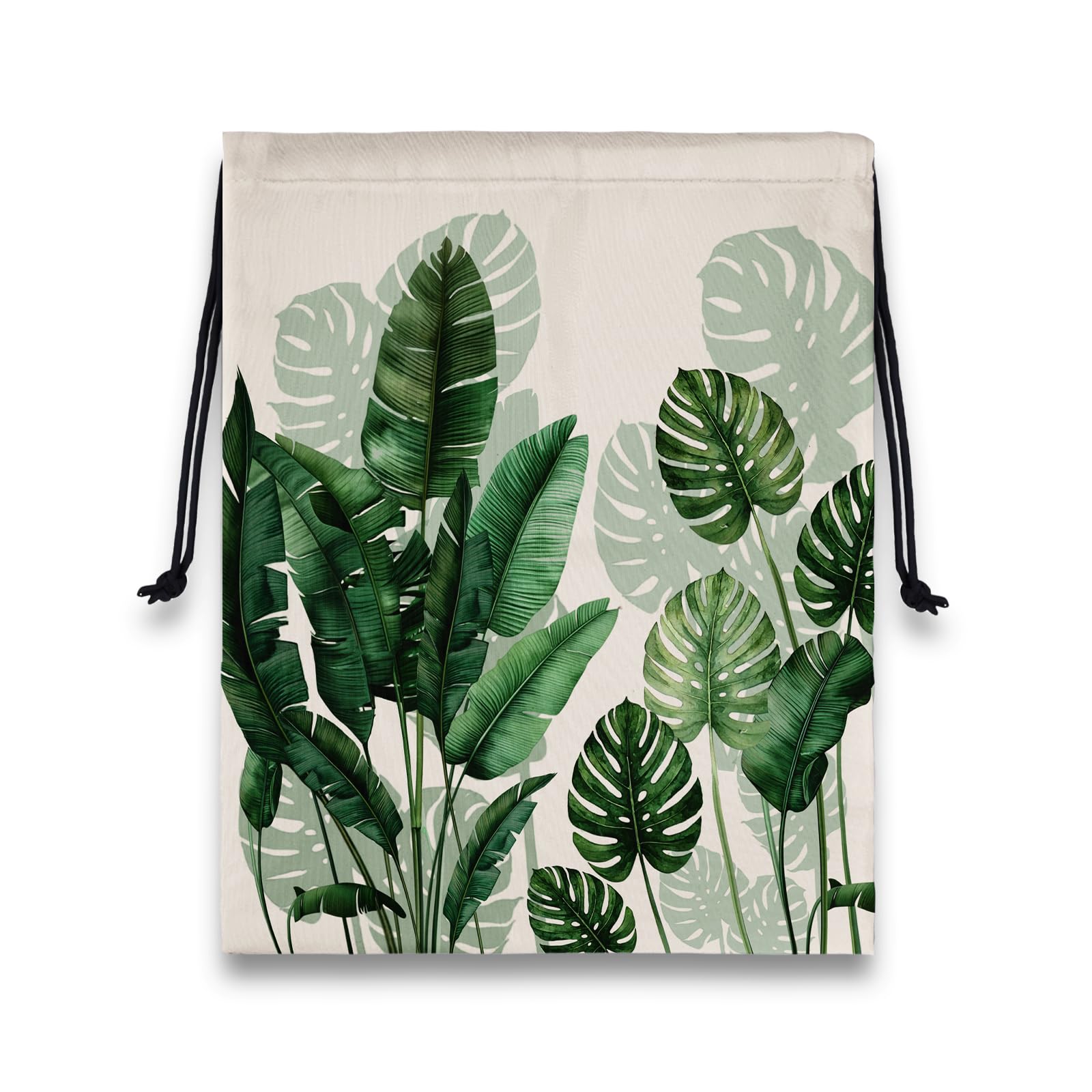 Botanical Gymnastics Grip Bag Tropical Plants Small Drawstring Gym Bag for Yoga