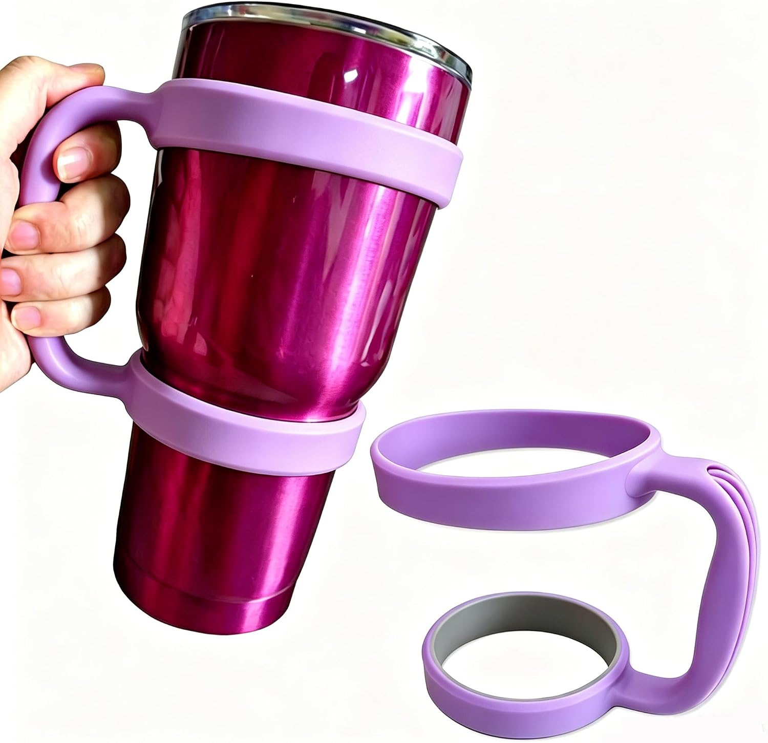 DanziX Tumbler Handle for 30oz Tumblers,2-Pack Cup Handles,Purple image 2