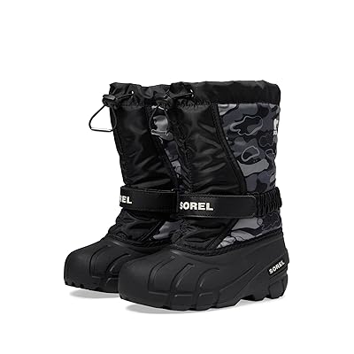 SOREL Kids Flurry Print (Toddler/Little Kid/Big Kid) Kids Shoes Black/Quarry