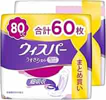 Amazon.co.jp: WHISPER ウィスパー うすさら安心 80cc 60枚 (30