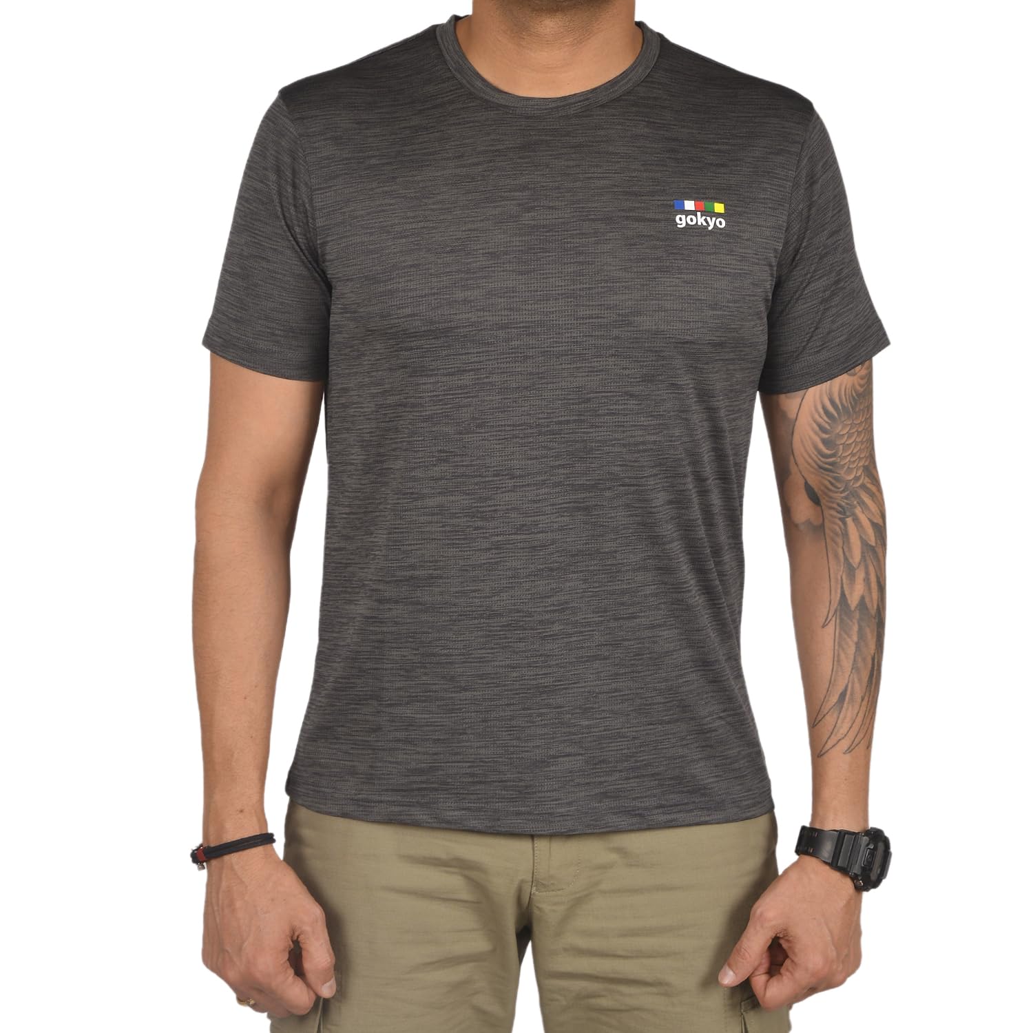 GOKYOComrade Activewear Tshirt Highly Breathable Jacquard Knit Ultralight Tshirt for Long Distance Runners for Men