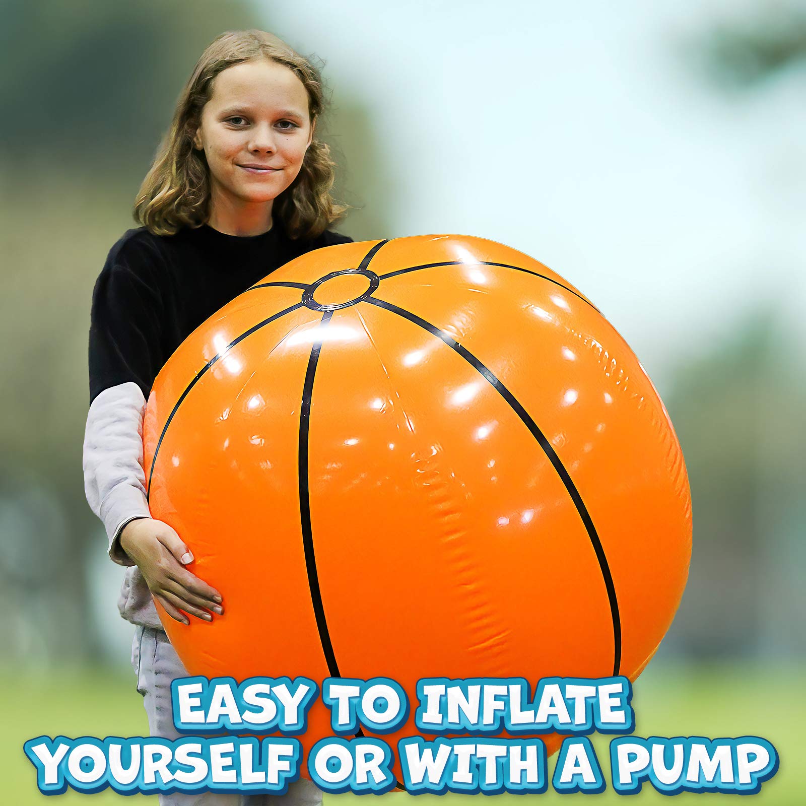 Buy Large Beach Ball for Kids or Adults Easy to Inflate and Durable Material to Last for Years