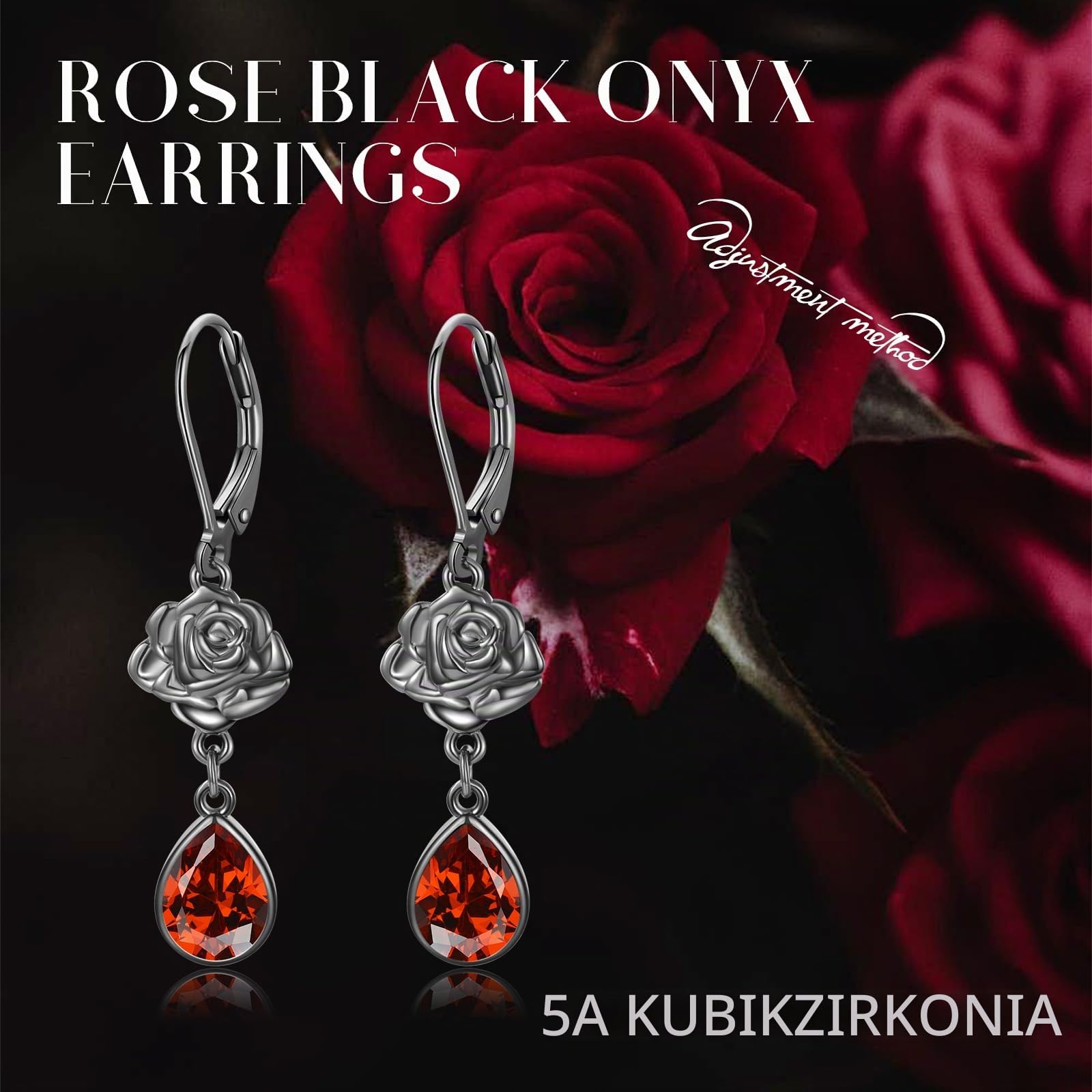 S925 Sterling Silber Hänge Ohrringe für Damen | Kleeblatt/Traumfänger /Hexenknoten /Rose/Traumfänger Ohrringe mit Edelstein Sterling Silber Geburtstags Geschenke