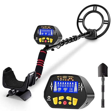 RM RICOMAX High-accuracy P/P Function Metal Detector with LCD Display, Discrimination Mode, Distinctive Audio Prompt, 10-inch Waterproof Search Coil for Underwater