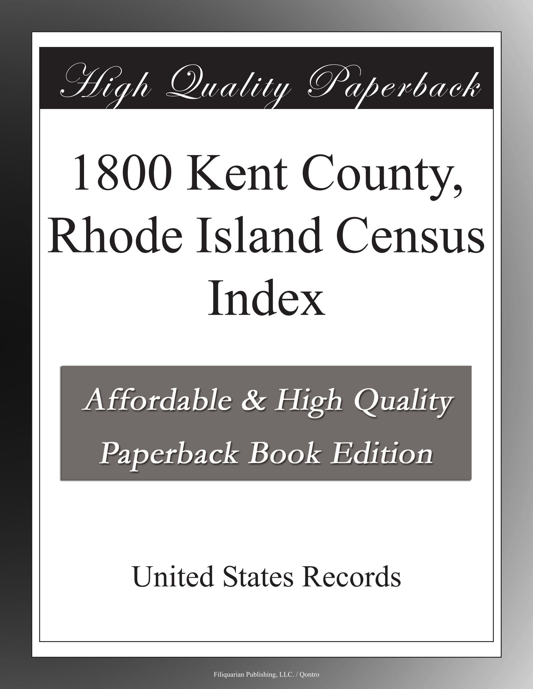 1800 Kent County, Rhode Island Census Index
