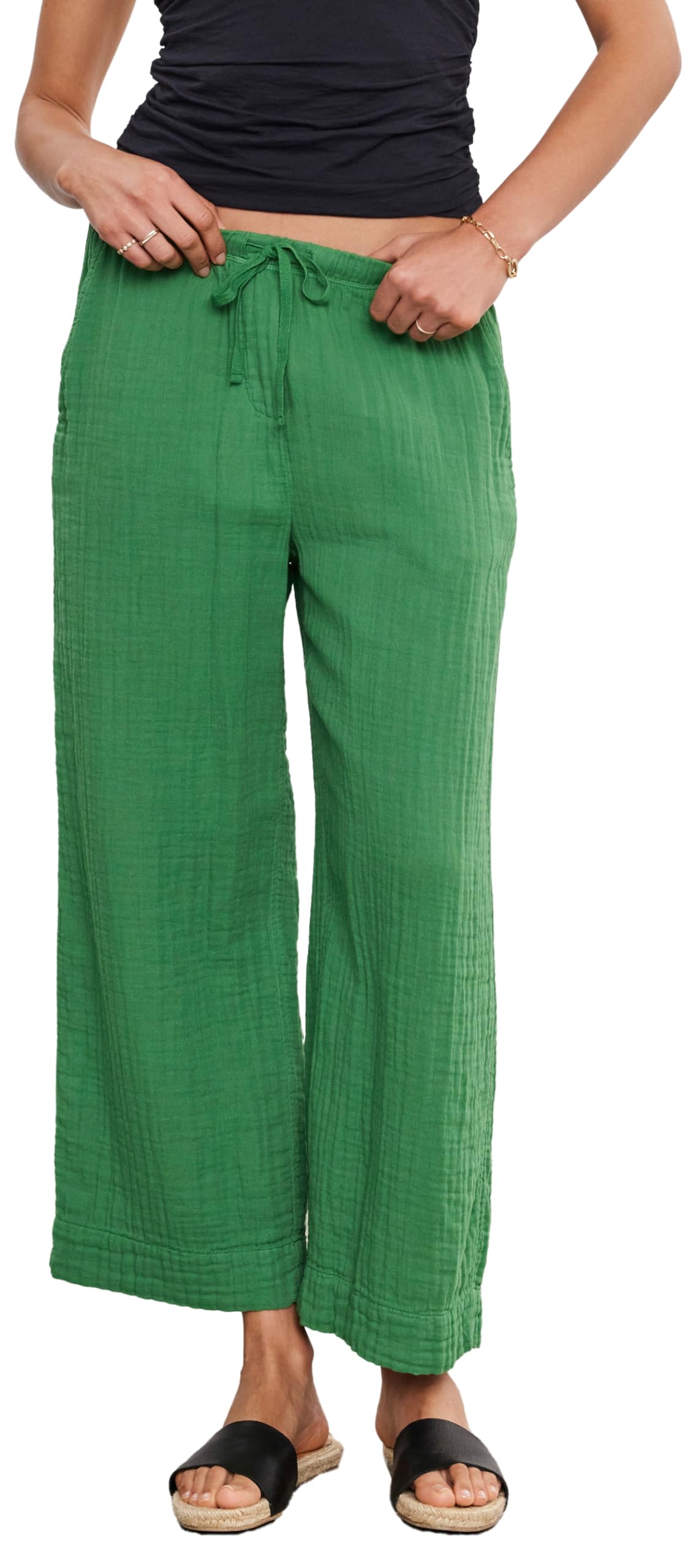 Velvet by Graham Spencer Womens Franny Cotton Gauze Pant