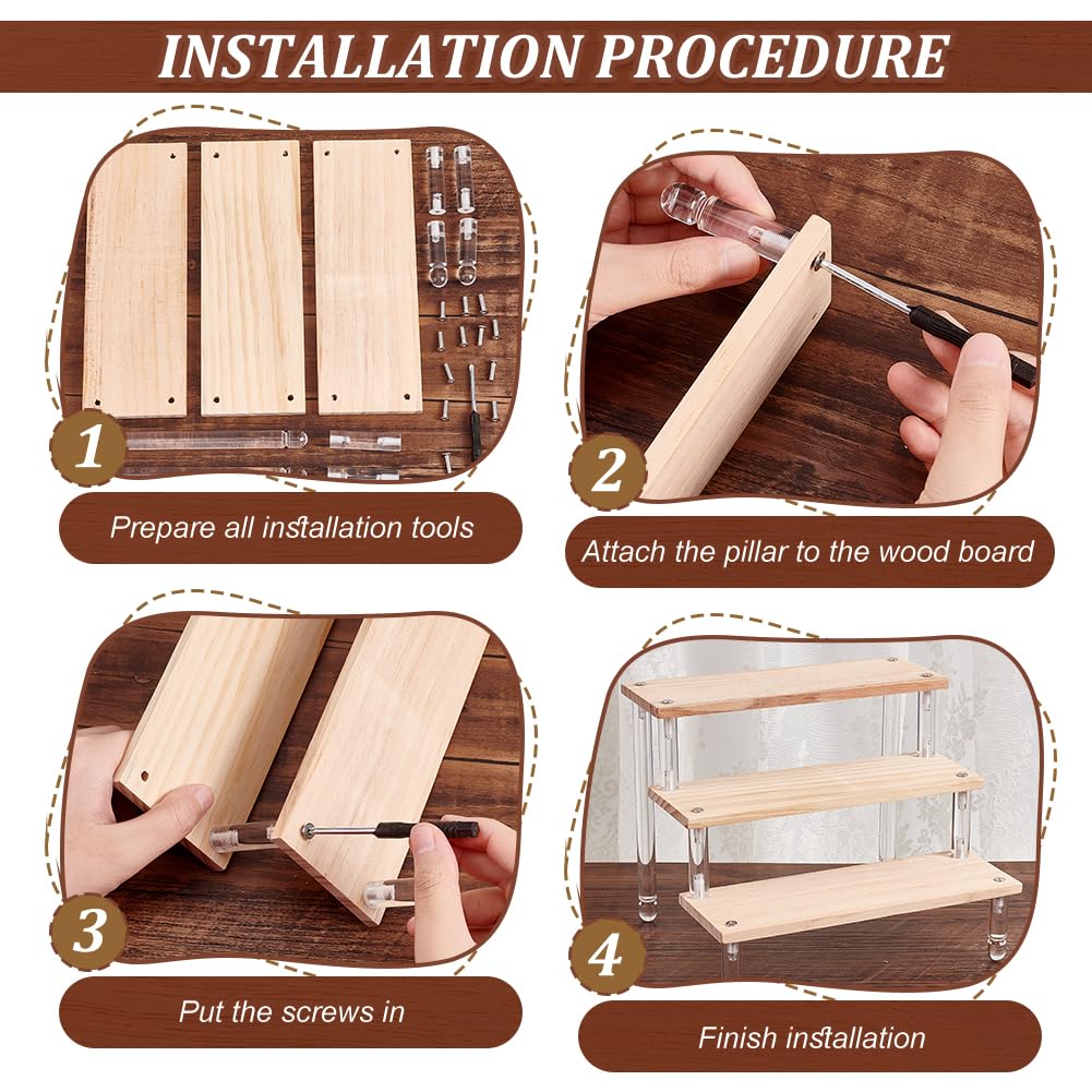 Minifigures - Espositore da parete per ditale, in legno massiccio (finitura nera