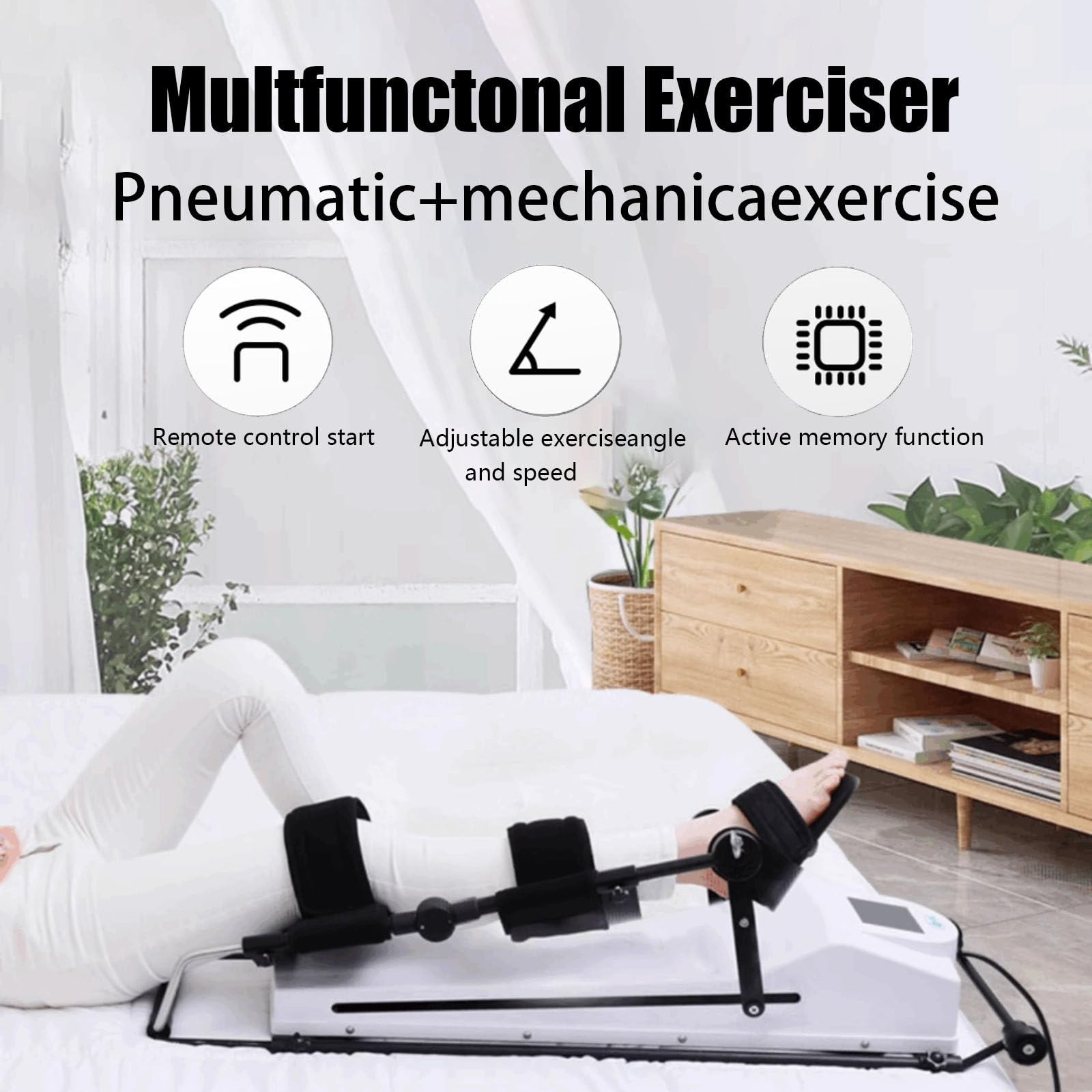 Trener rehabilitacji kolana, maszyna CPM do zginania i prostowania stawu kolanowego, inteligentny trener rehabilitacji kolana z regulacją w zakresie 0-120°, dla osób po złamaniach,S