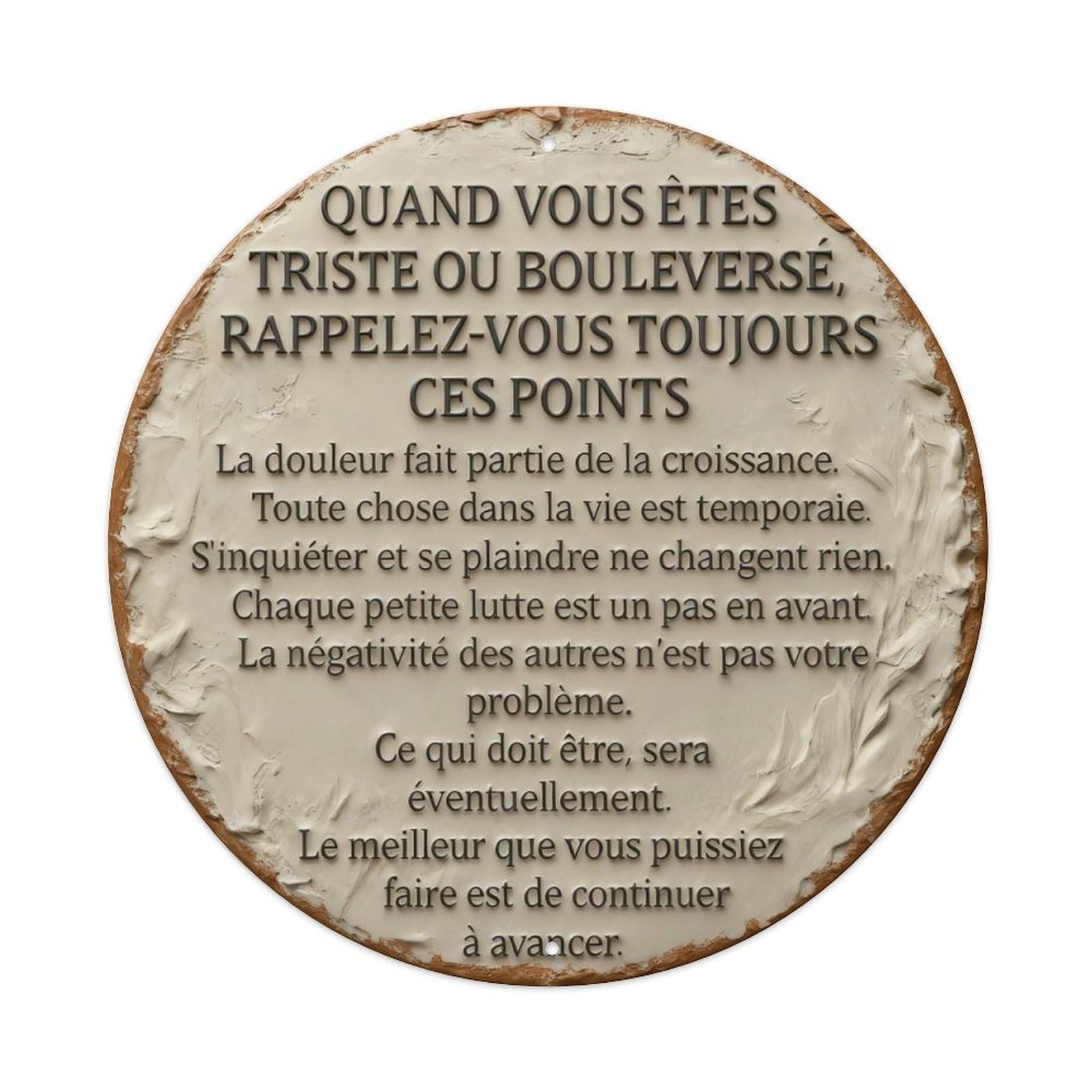 Zlatcbu Vintage French Motivational Quotes, Positive Min_8tk9s Metal Tin Sign Retro Wall Art Poster, Decor For Home Living Room Bar Cafe Garage, 8X8 Inch