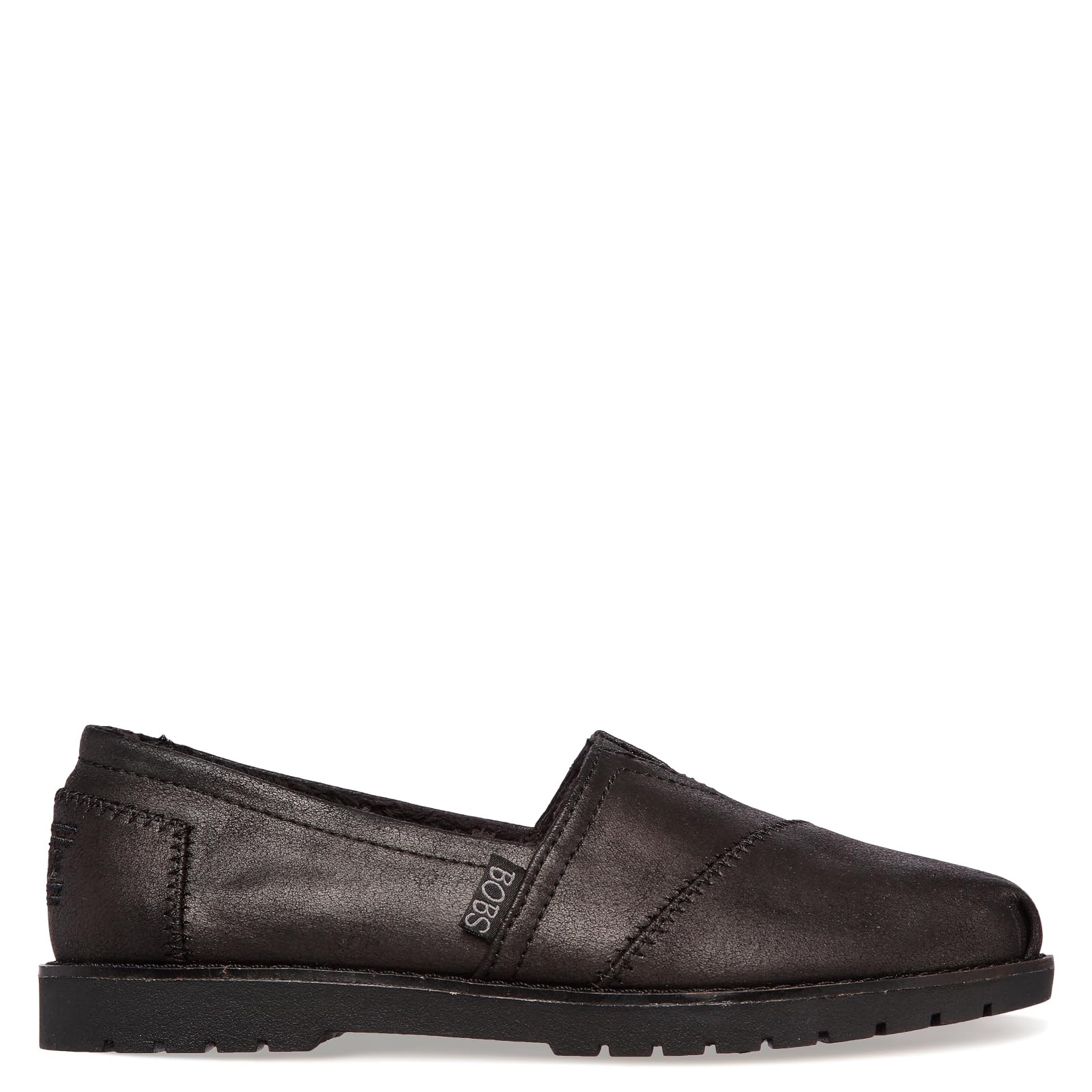 Skechers Women's Bob's Chill Lug Urban Spell Leather Slip On Loafers, (Size 11, Black)